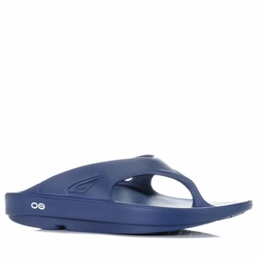 Step Ready Foot Flex Oofos OOriginal Thong Navy
