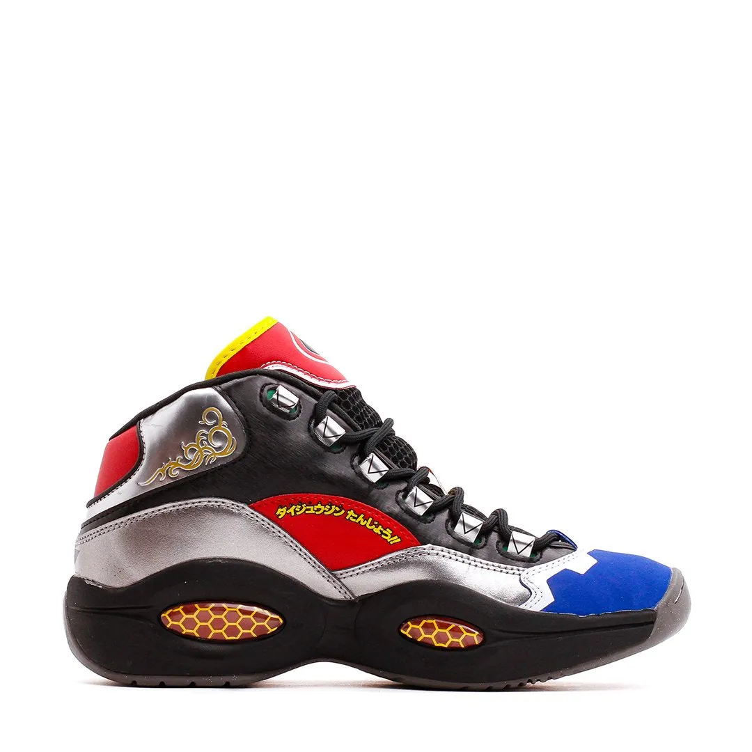Elevation Control Reebok Classics Basketball Men x Power Rangers Question Mid Allen Iverson Black Silver Red GY0590