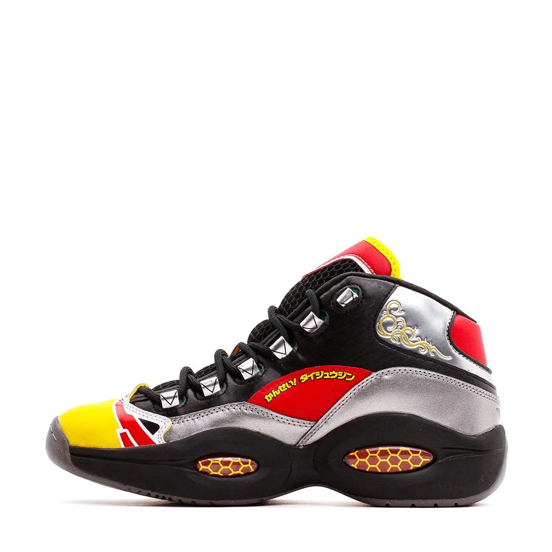 Elevation Control Reebok Classics Basketball Men x Power Rangers Question Mid Allen Iverson Black Silver Red GY0590