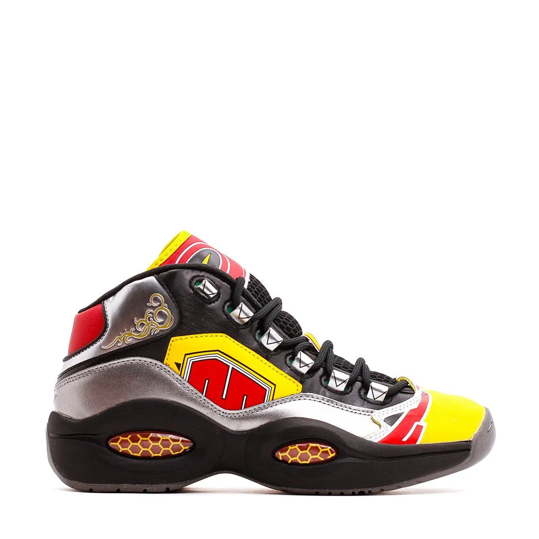 Reebok Classics Basketball Men x Power Rangers Question Mid Allen Iverson Black Silver Red GY0590 Calm Walk