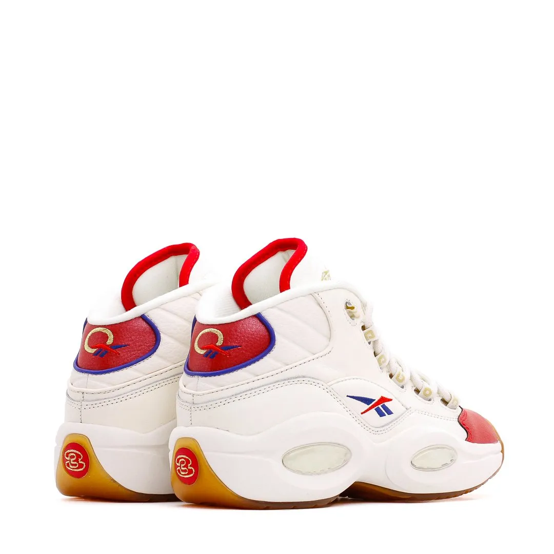 Enhanced Cushioning Reebok Classics Basketball Men Question Mid Allen Iverson White Red Blue GZ7099