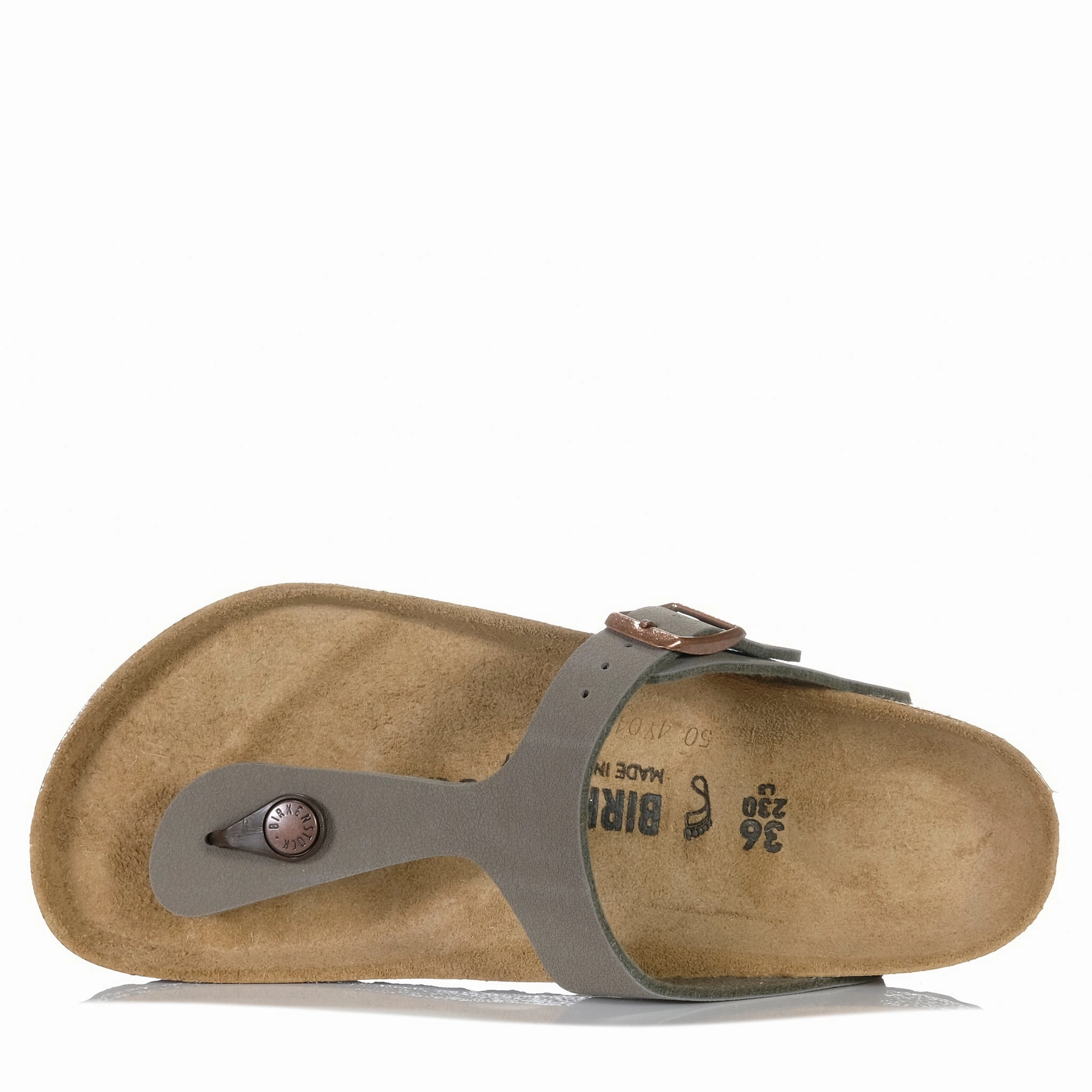 Fashion-Boosting Sandals Birkenstock Gizeh Birkibuc (Regular) Stone