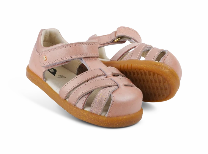 Fashion Elite Bobux Iwalk Cross Jump Sandal - Dusk Pearl Rose Gold