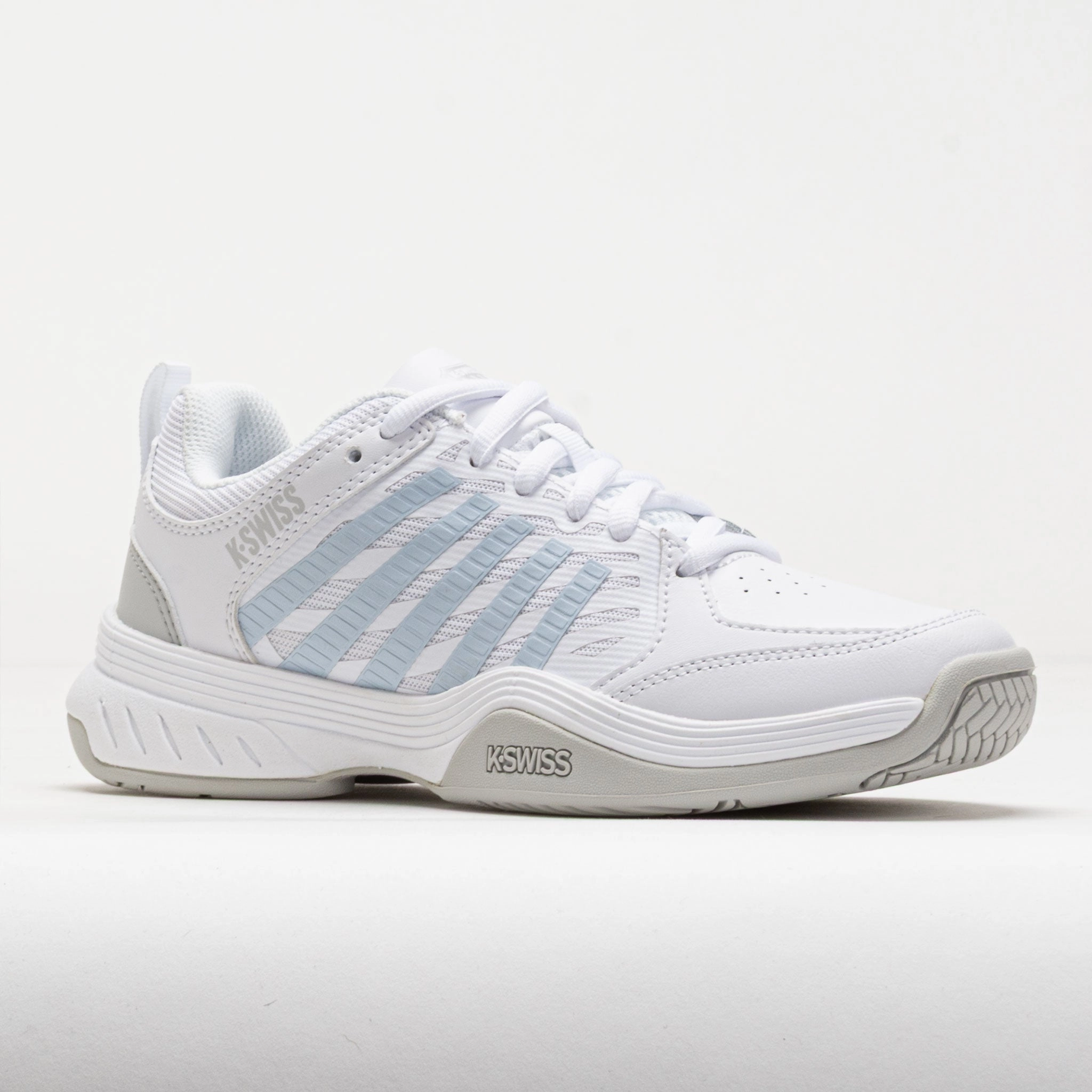 Firm Ground K-Swiss Court Express 2 Women's White/Ballad Blue/Dawn Blue