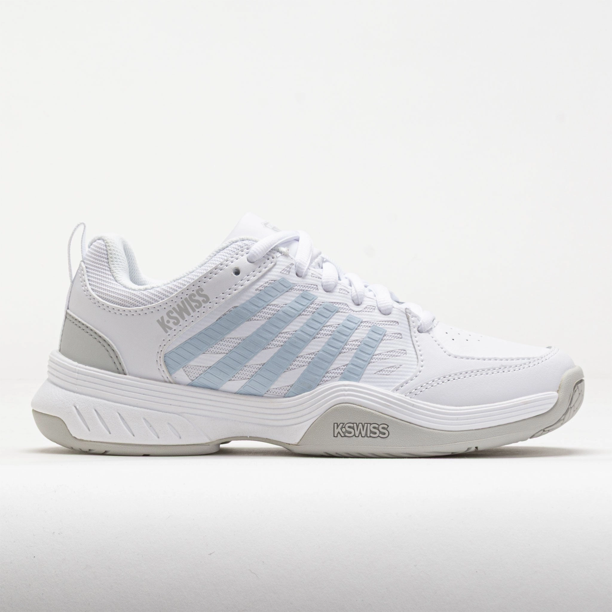 Firm Ground K-Swiss Court Express 2 Women's White/Ballad Blue/Dawn Blue