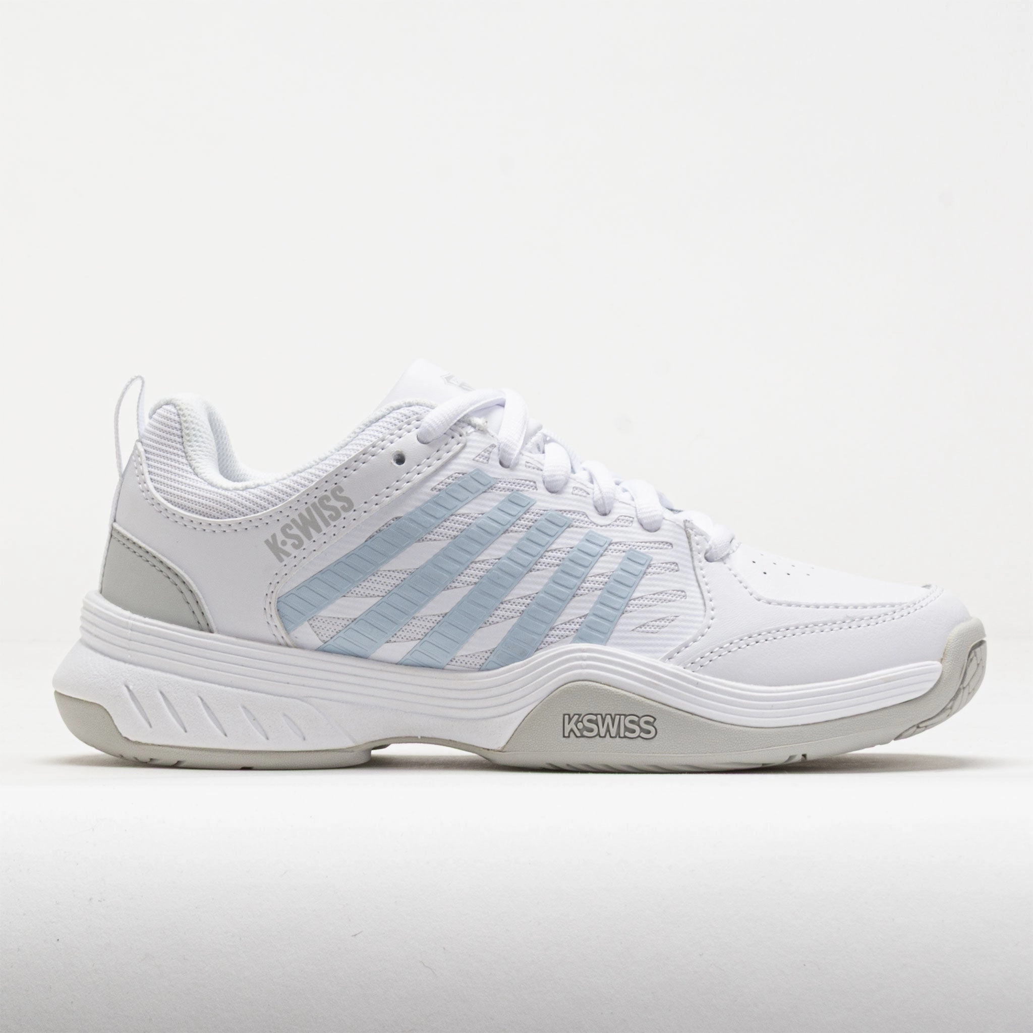 Firm Ground K-Swiss Court Express 2 Women's White/Ballad Blue/Dawn Blue