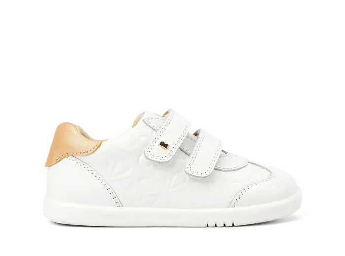 Arch Fit Luxe support Bobux Iwalk Sprite - White   Pale Gold