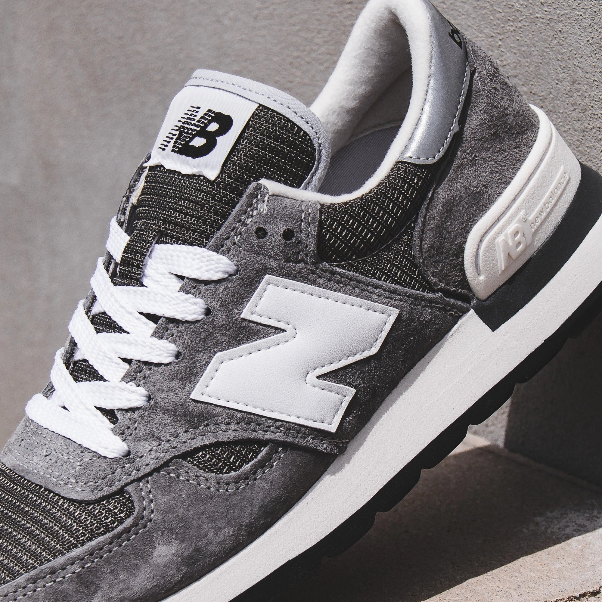 Flex Ease New Balance Men 990v1 Grey Made in USA M990GR1