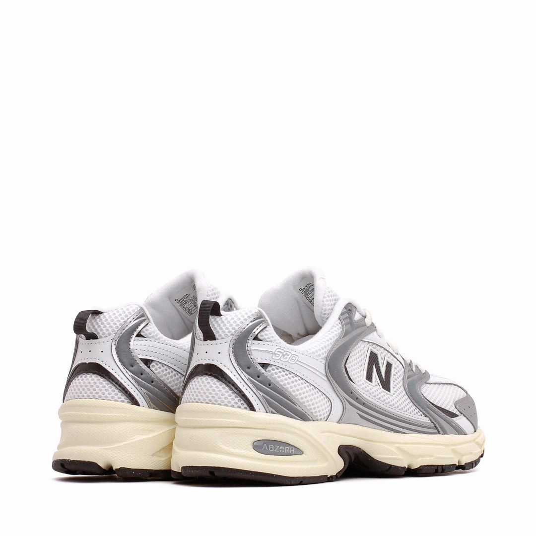 Flexible Step-In Comfort New Balance Unisex 530 Silver Metallic Black Cement U530ESA