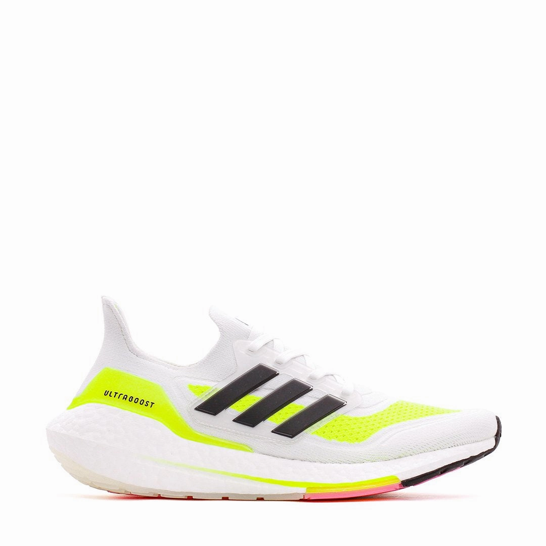 Speed Step Partner Hike Adidas Running Women Ultraboost 21 White Black Yellow FY0401