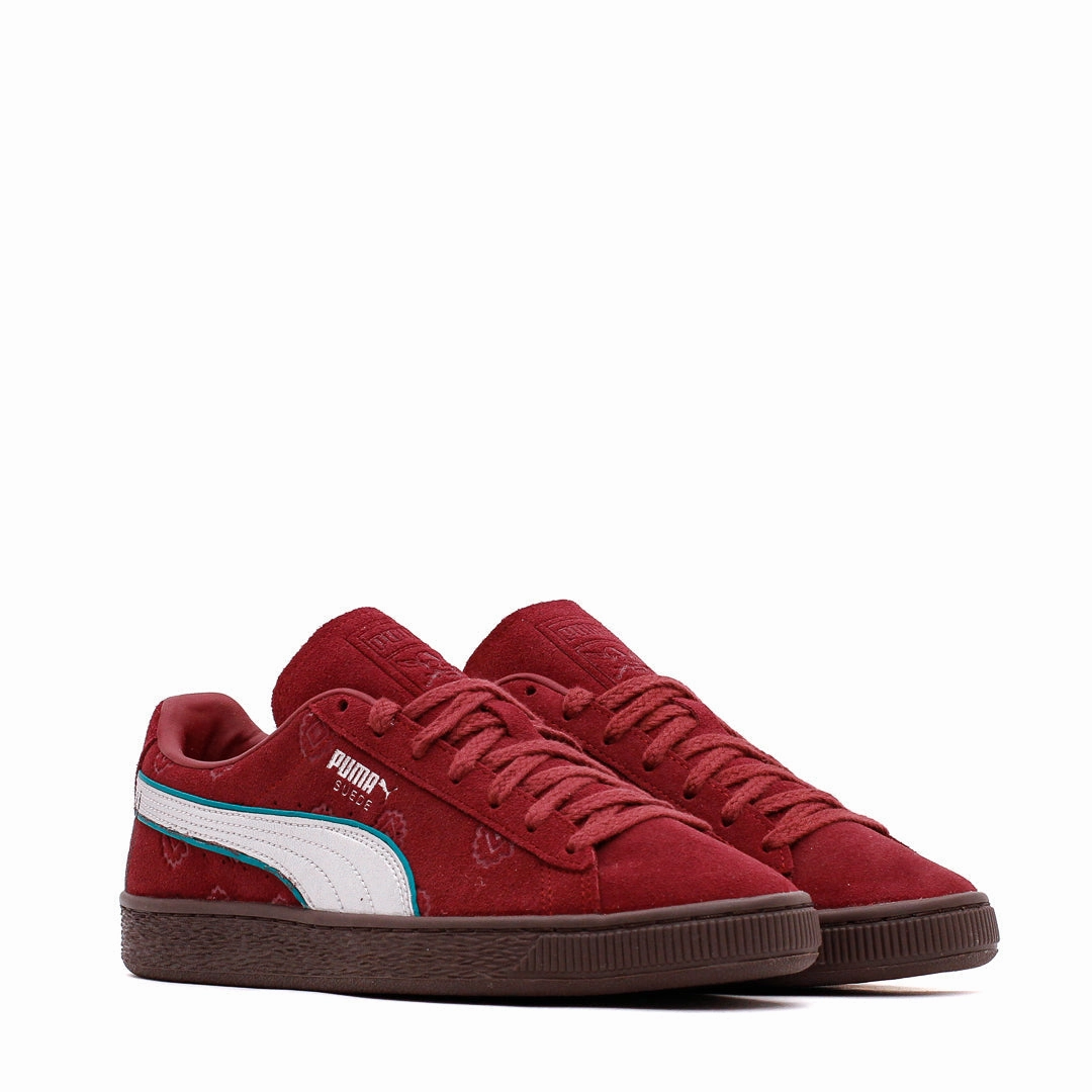 Flexible Step Move Puma Men Suede 2 x One Piece Red Silver 396521-01