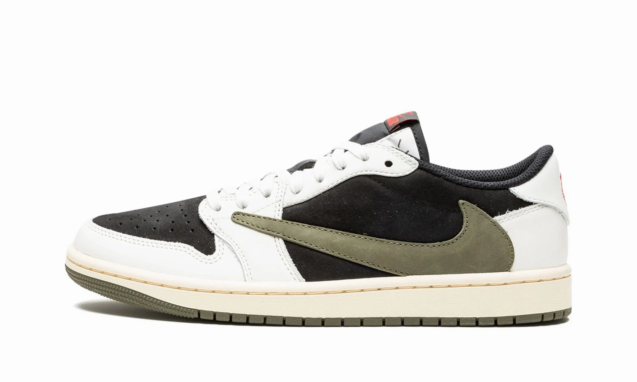 Wmns Air Jordan 1 low x Travis Scott Olive Comfortable Fashion