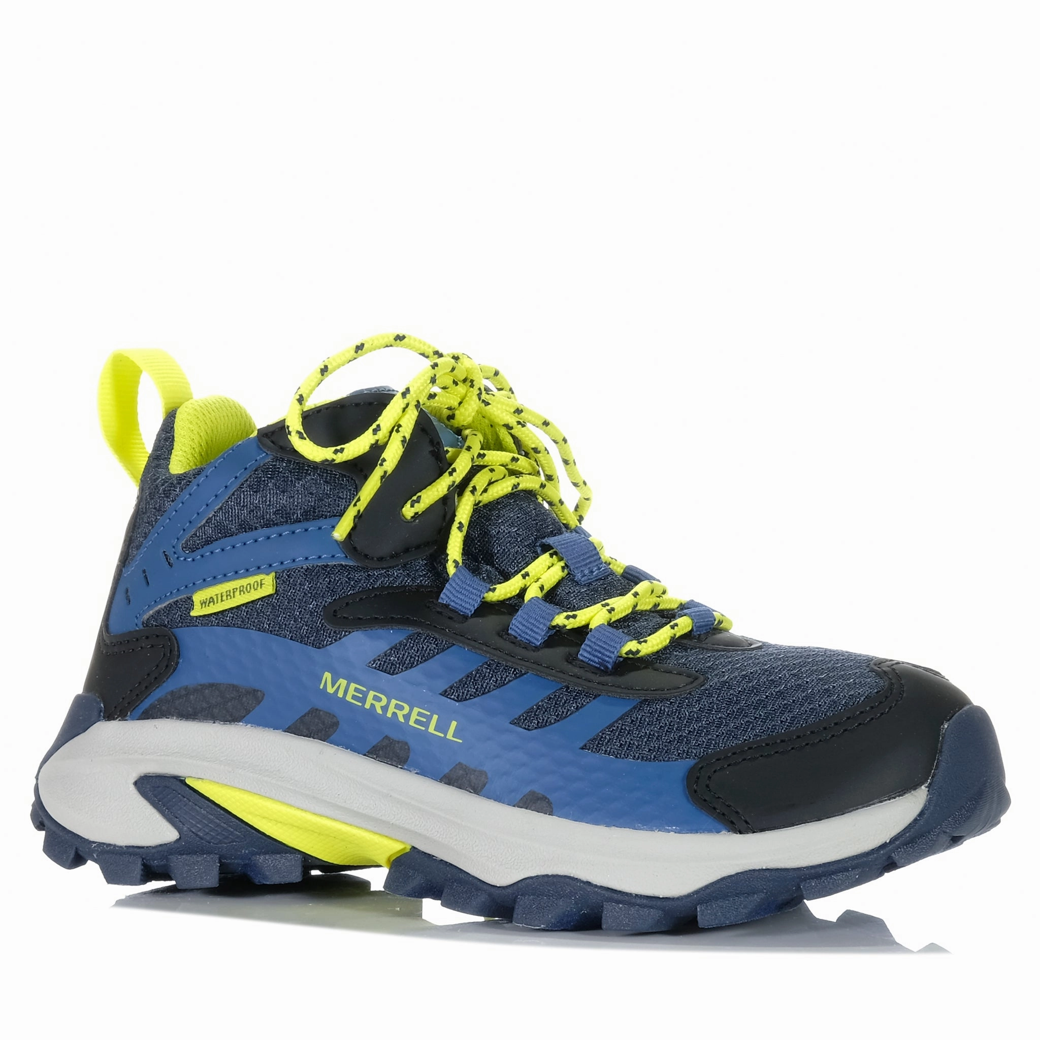foldable Merrell Moab Speed 2 Mid Waterproof Navy/Hi Viz