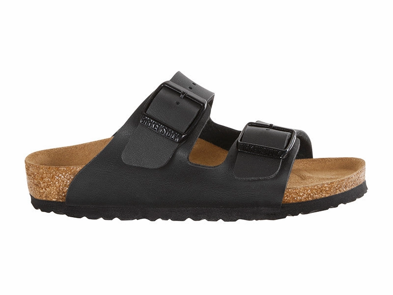 Free-Flowing Air Birkenstock Kids Arizona Birko-Flor Nubuck Black - Regular