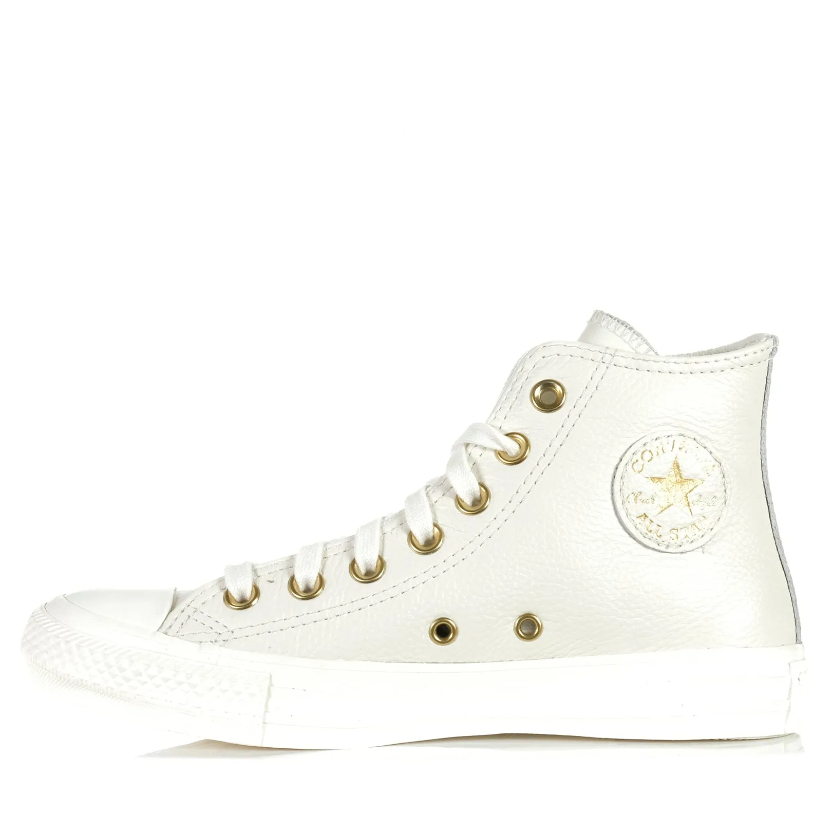 Freedom Step Cushion Converse Chuck Taylor All Star Leather High Top Egret Mono