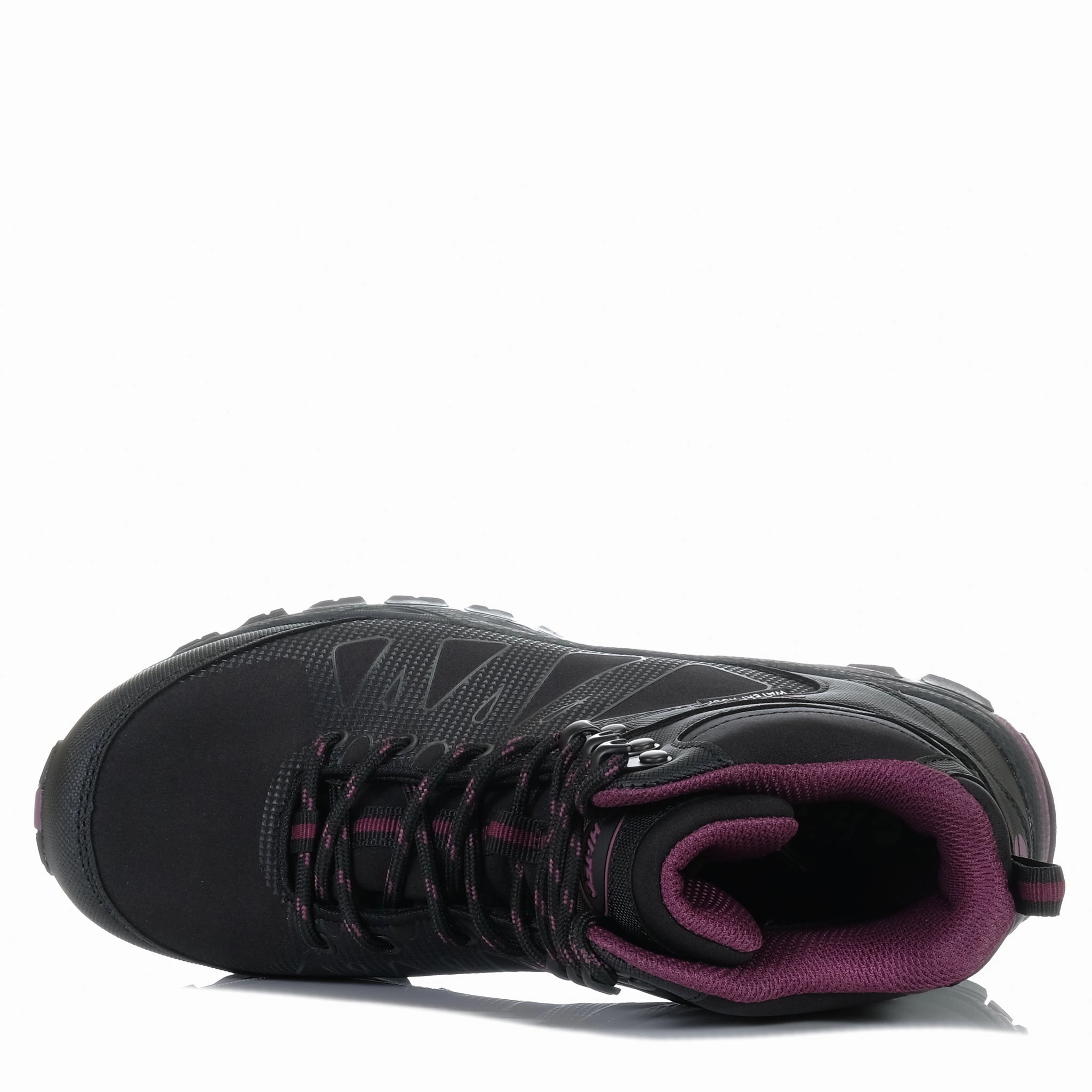 Full - foot Cushion Hi-Tec Raven Mid Womens Waterproof Black/Grape Wine