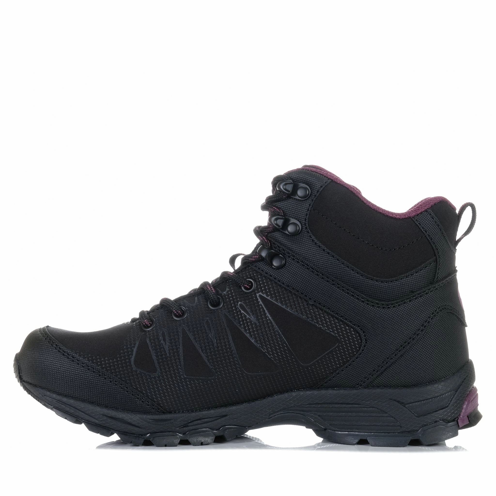 Full - foot Cushion Hi-Tec Raven Mid Womens Waterproof Black/Grape Wine