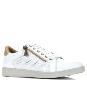 Hush Puppies Mimosa Perf White/Copper Sturdy flexibility