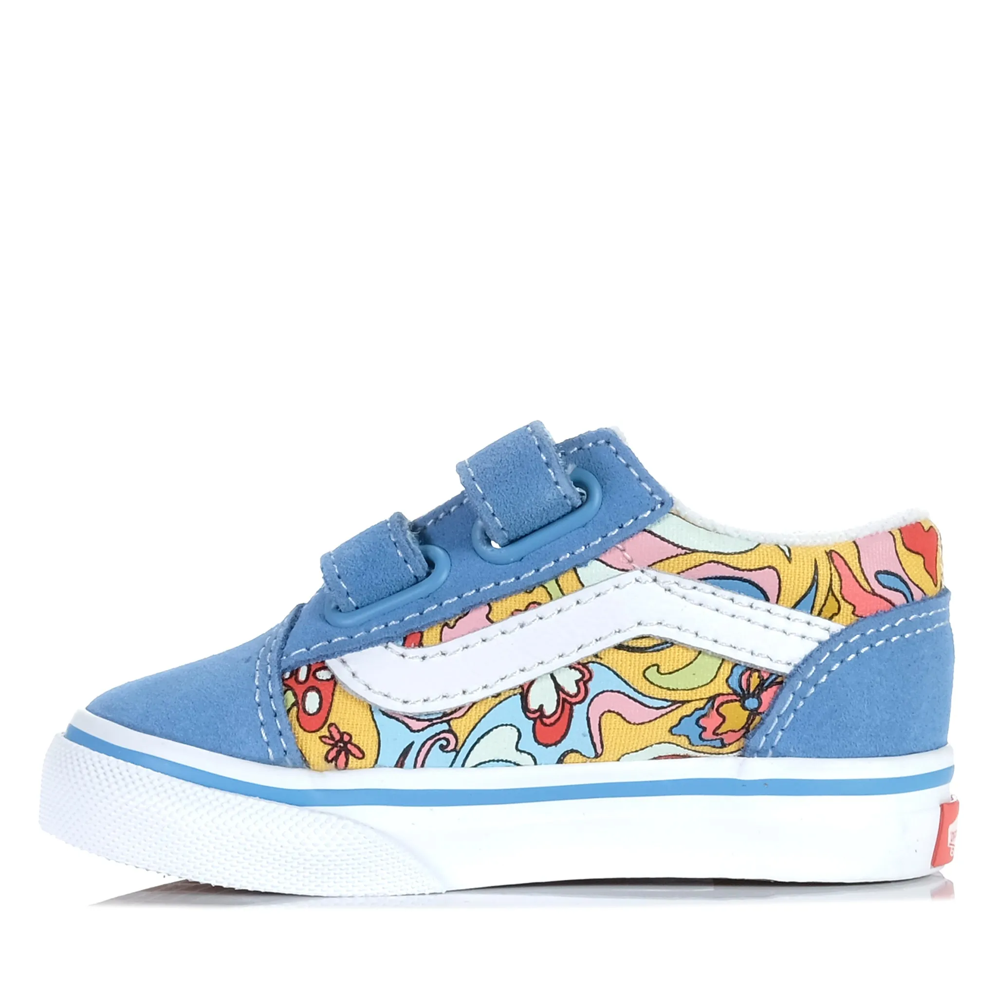 Glide Motion Vans Old Skool V Tropadelic Toddler True White/Multi