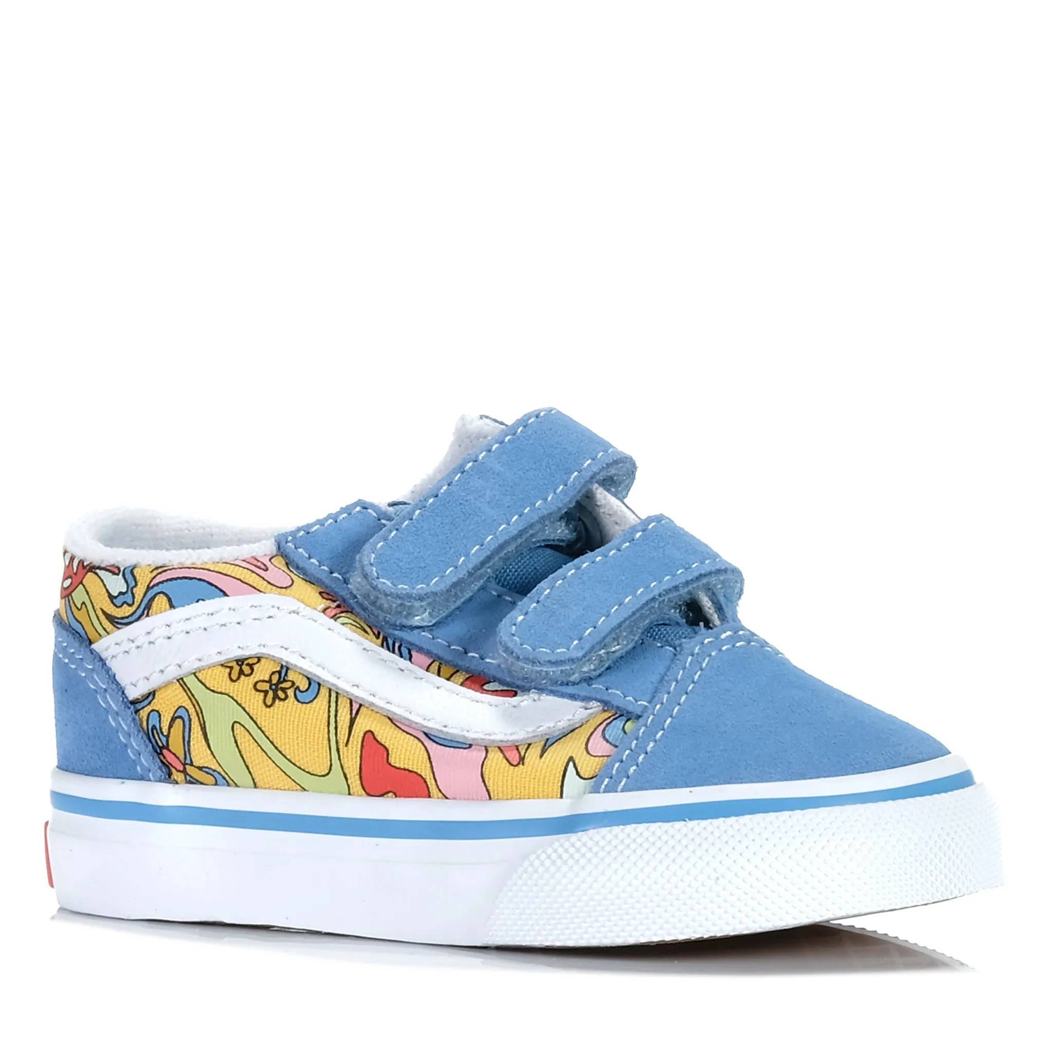 Glide Motion Vans Old Skool V Tropadelic Toddler True White/Multi