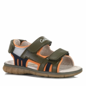Grosby Greyson Khaki/Orange Classic Pair Walk Lightly