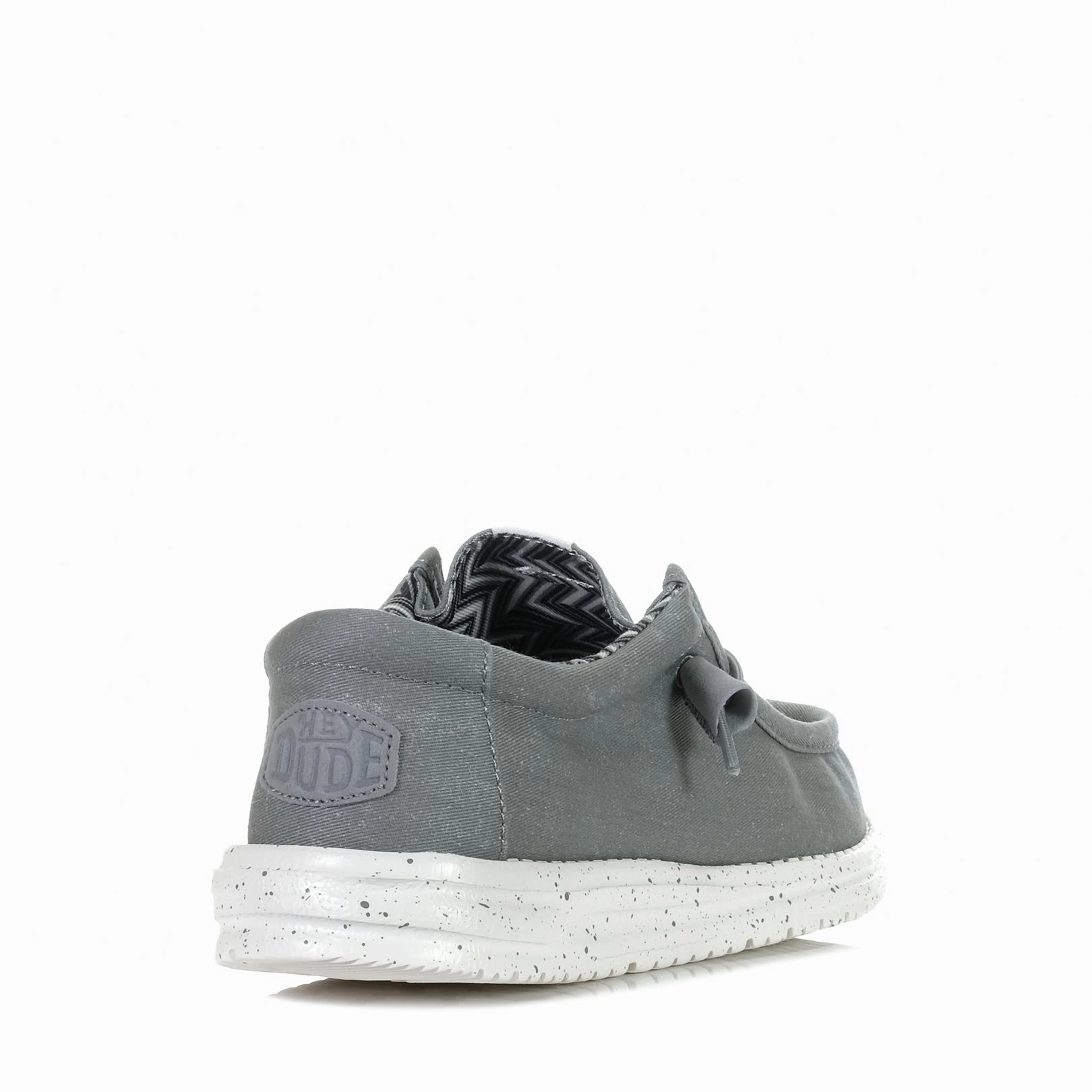 Hey Dude Mens Wally Stretch Canvas Light Grey Lightweight Design