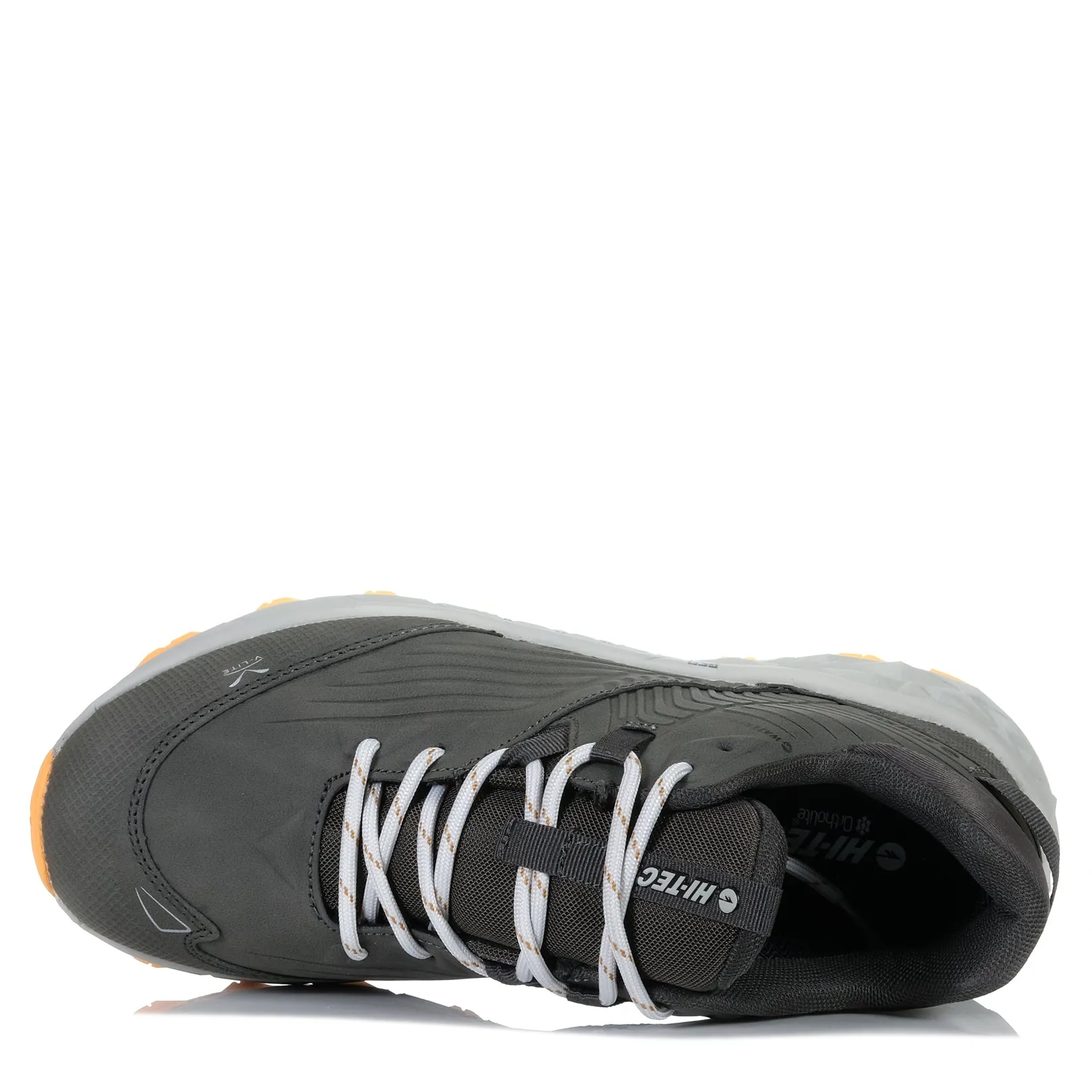 Hi-Tec Geo Fuse Trek Waterproof Steel/Marigold Custom - molded Insole