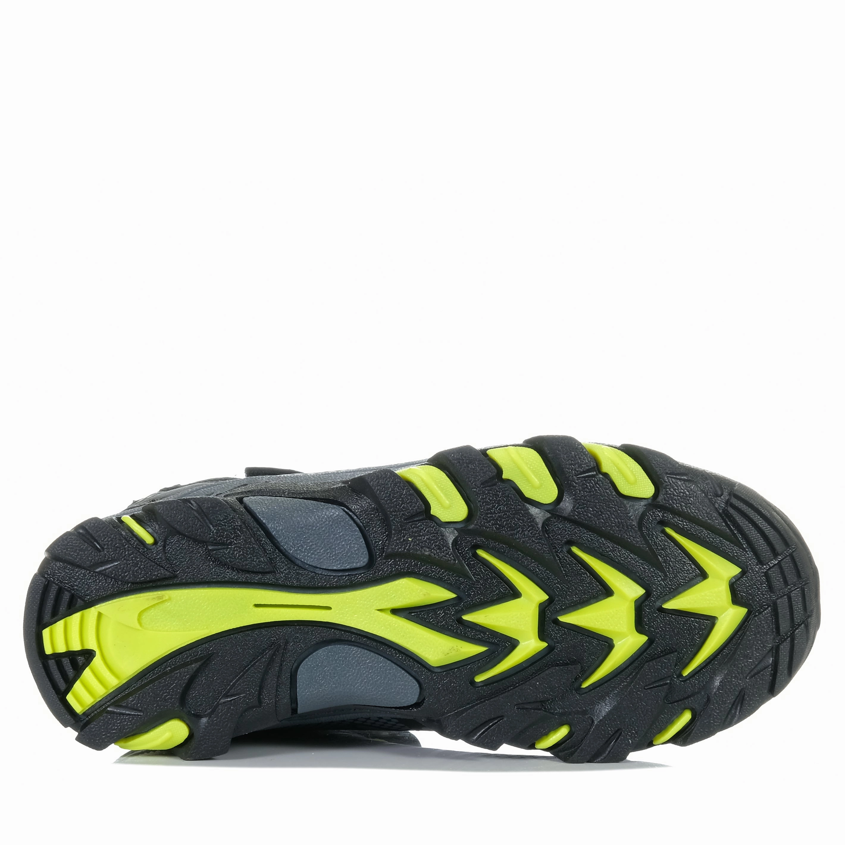 Hi-Tec Blackout Mid Waterproof Junior Black/Lime midsole