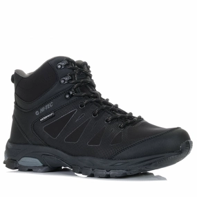 Hi-Tec Raven Mid Waterproof Black/Charcoal Smooth