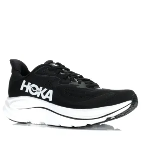 contour heel support shoes Hoka Clifton 10 Wide (2E) Black/White
