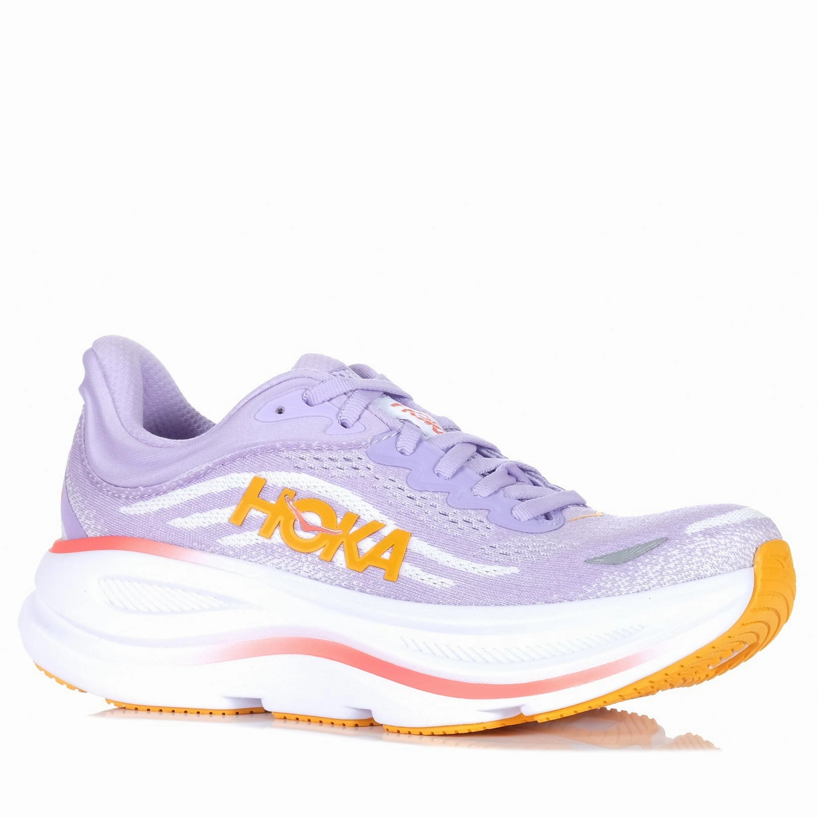 Hoka Bondi 9 (B) Aster Flower/Starlight Glow low - top mobility tapered - toe shoes
