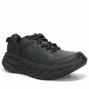 Hoka Bondi SR Wide (2E) Mens Black/Black professional running footwear