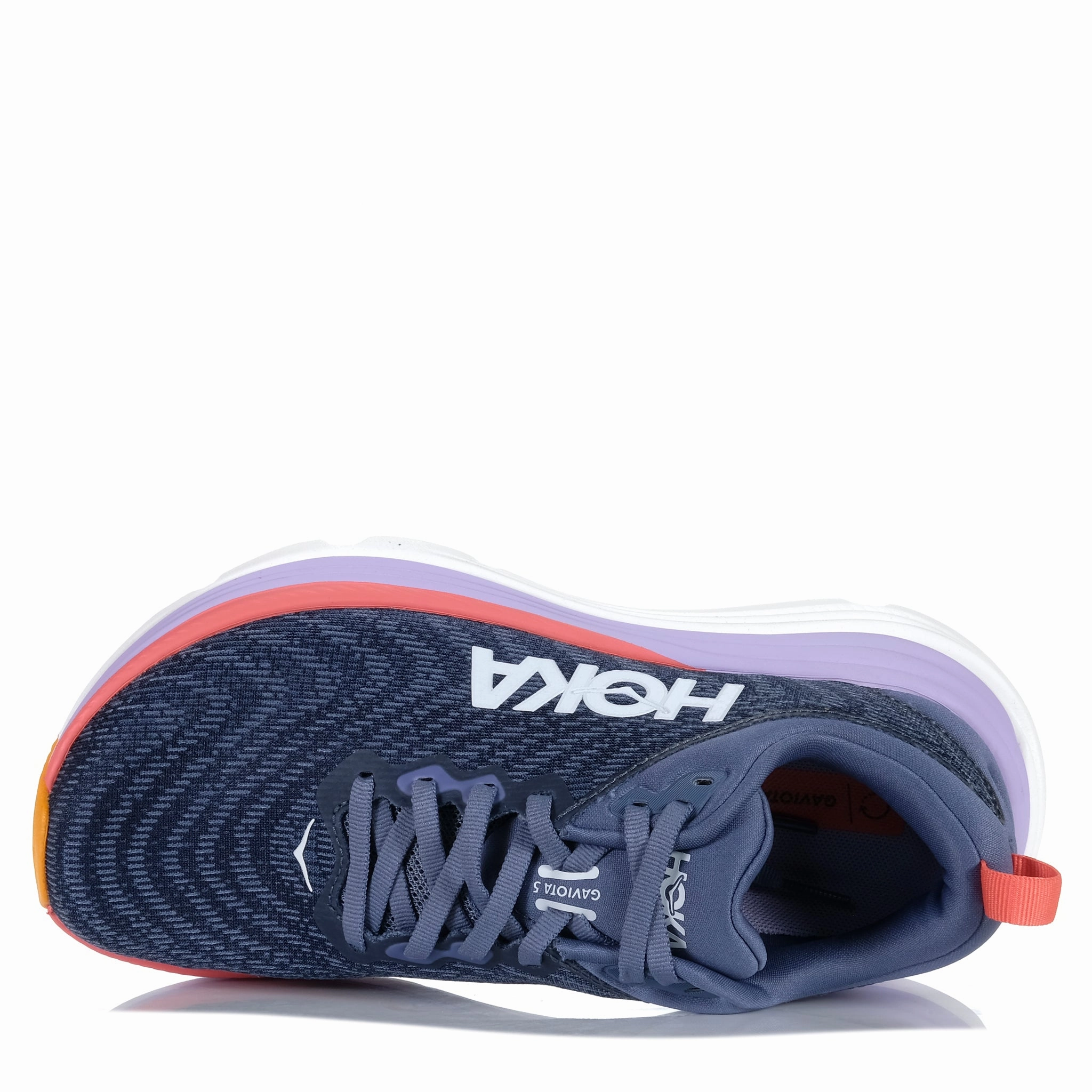 Hoka Gaviota 5 Wide (D) Anchor/Grapefruit Comfort support zone