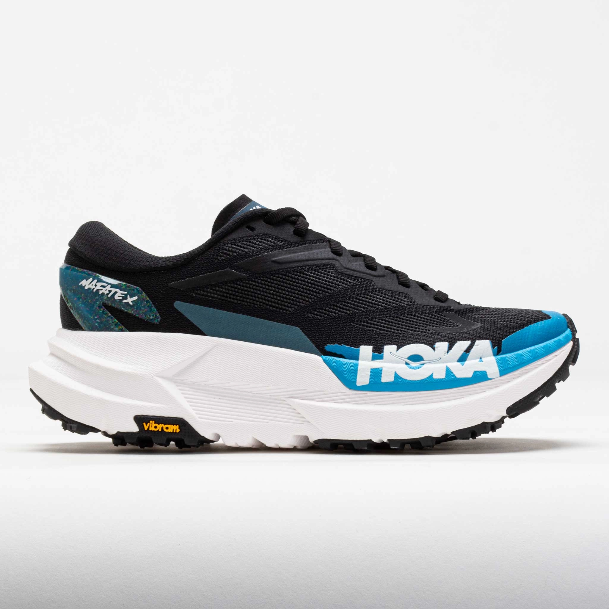 HOKA Mafate X Men's Black/Skyward Blue Trail armor