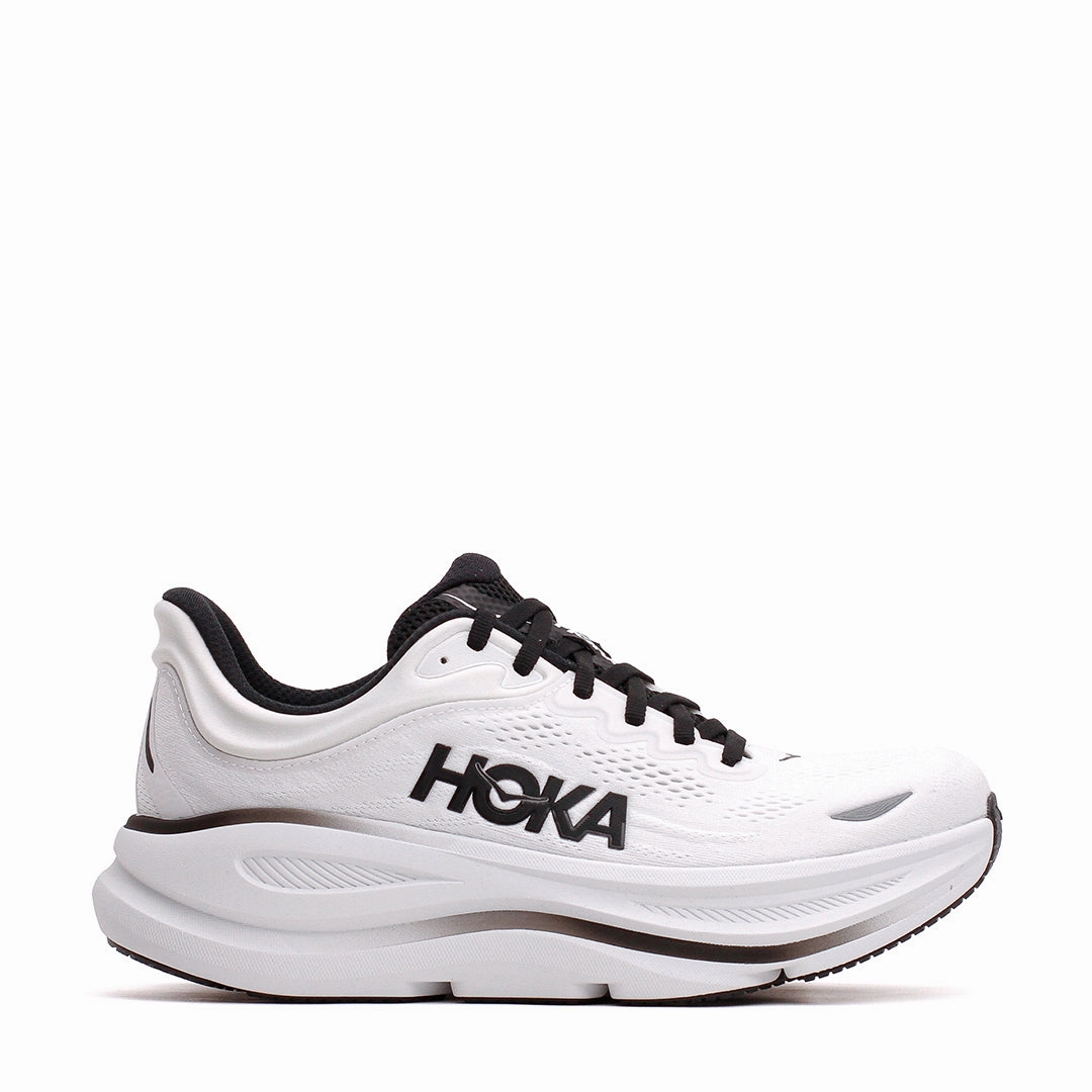 Hoka One One Men Bondi 9 White Black 1162011-WBLC Breathable Comfort