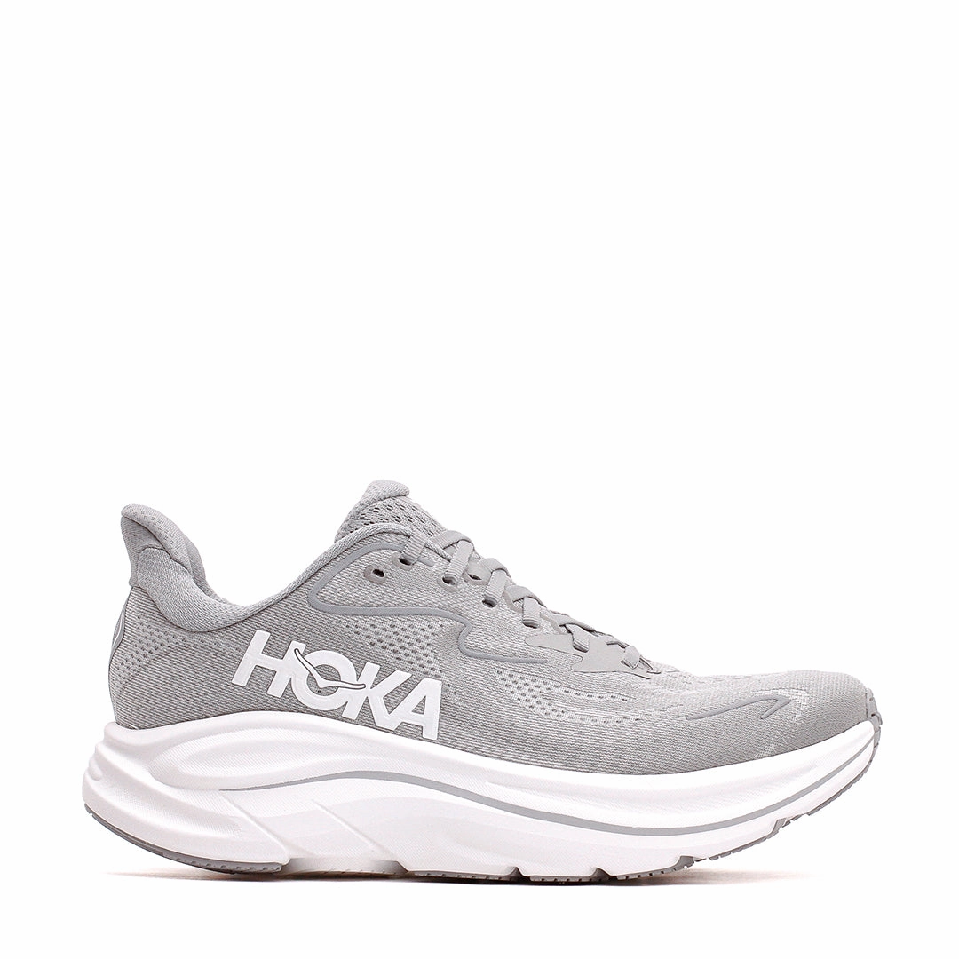 Hoka One One Men Clifton 10 Stellar Grey 1162030-STLLR Flexible Step-On Glide