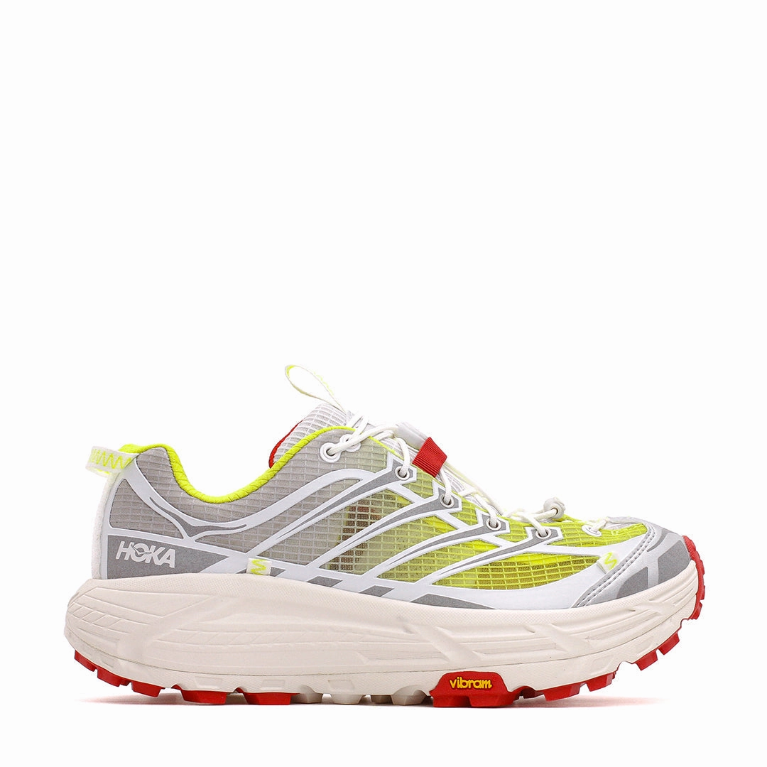 Hoka One One Men x Nicole McLaughlin Mafate Three2 White Neon Yellow Core 1153931-WNN Swift Stride