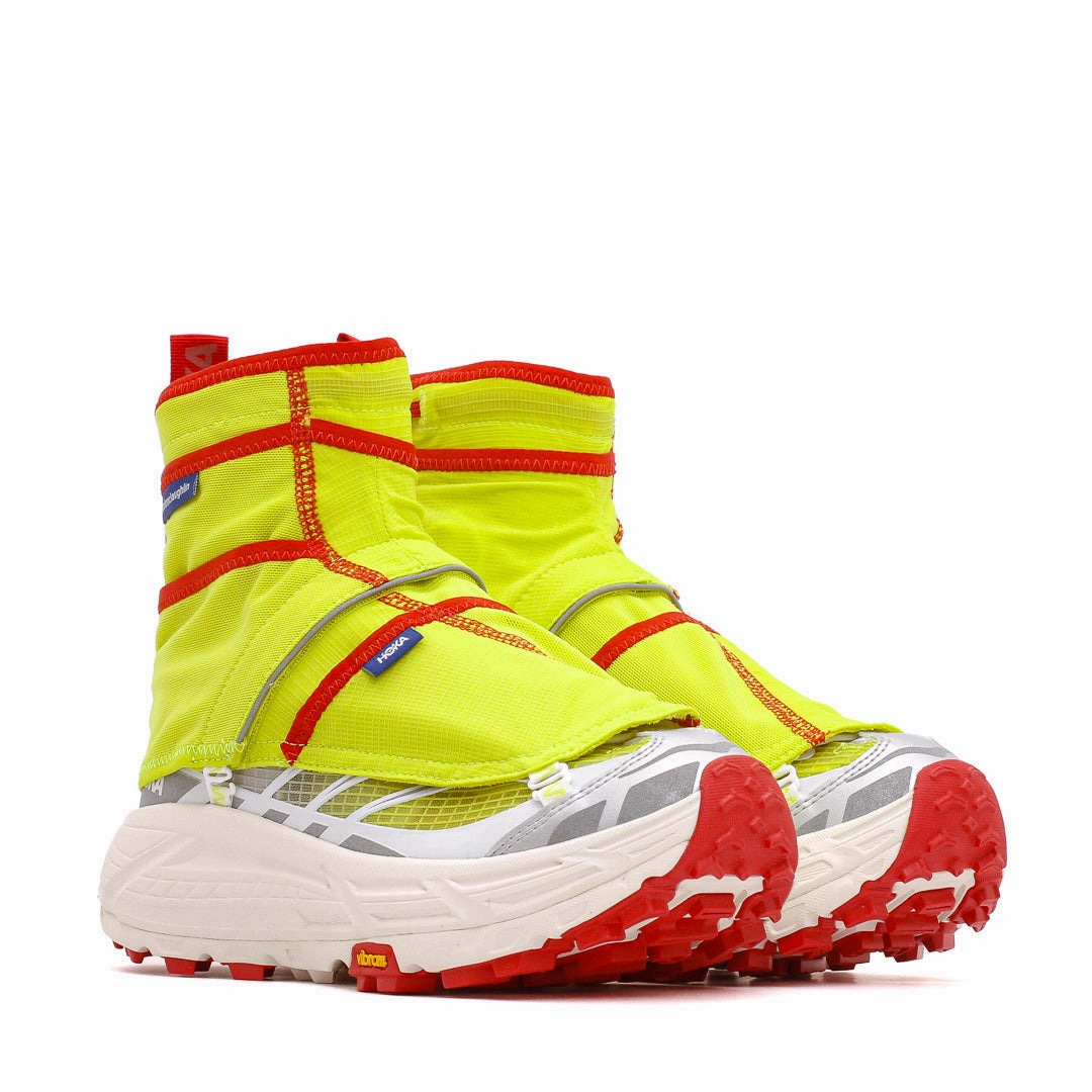 Hoka One One Men x Nicole McLaughlin Mafate Three2 White Neon Yellow Core 1153931-WNN Swift Stride