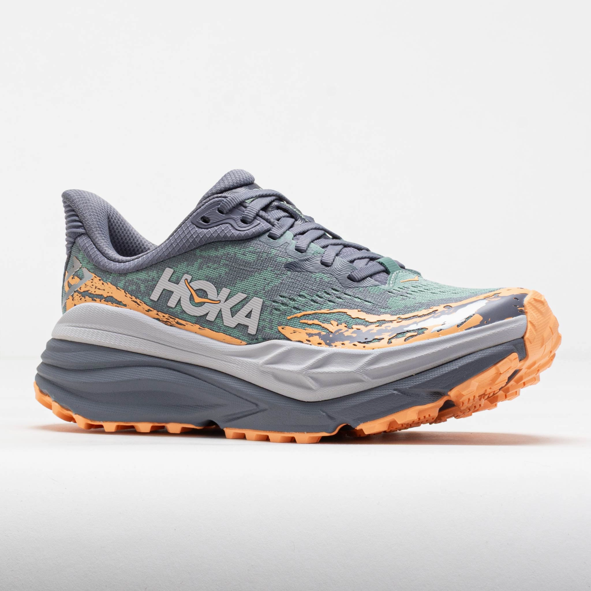 HOKA Stinson 7 Women's Grey Skies/Pale Tangerine Move Smart