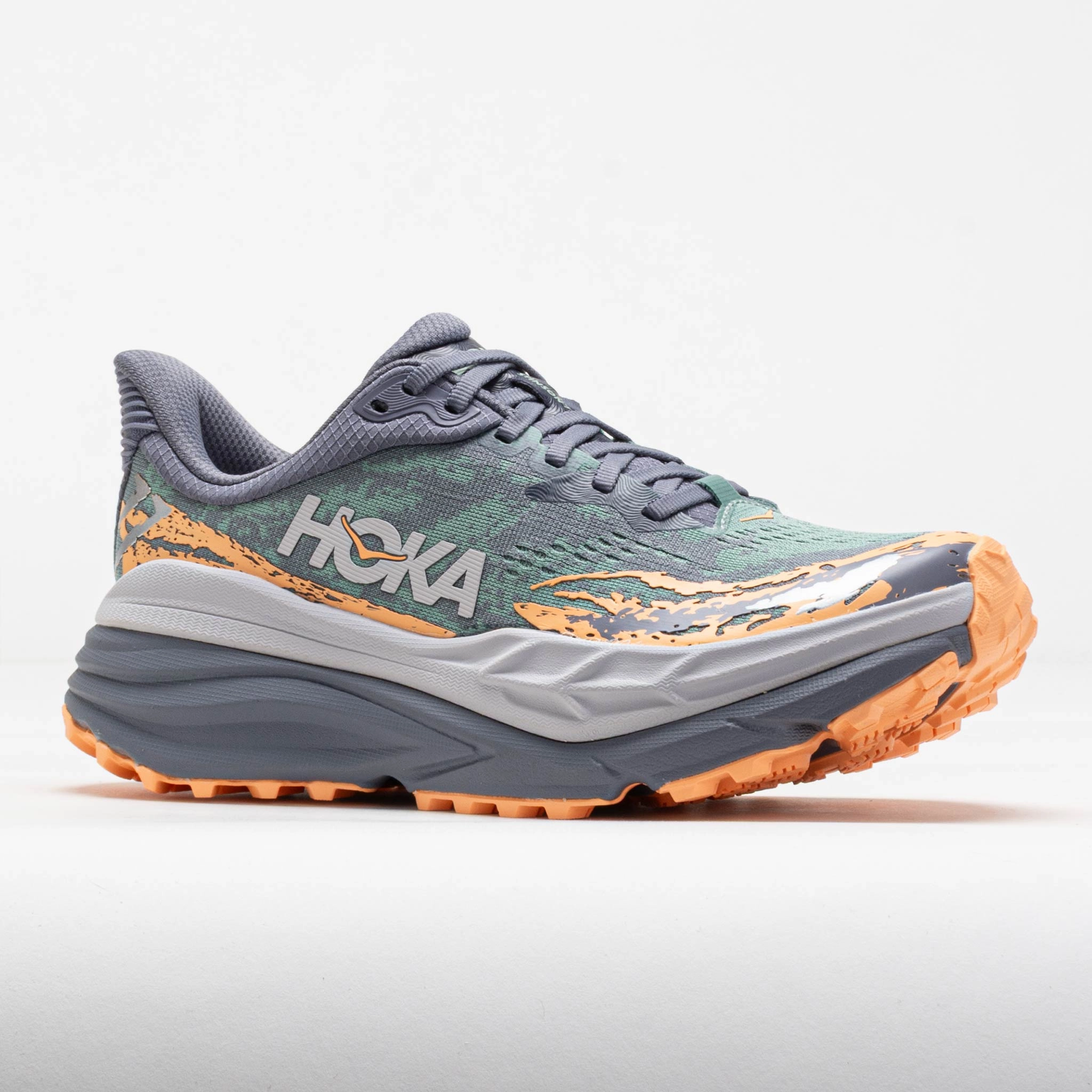 HOKA Stinson 7 Women's Grey Skies/Pale Tangerine Move Smart