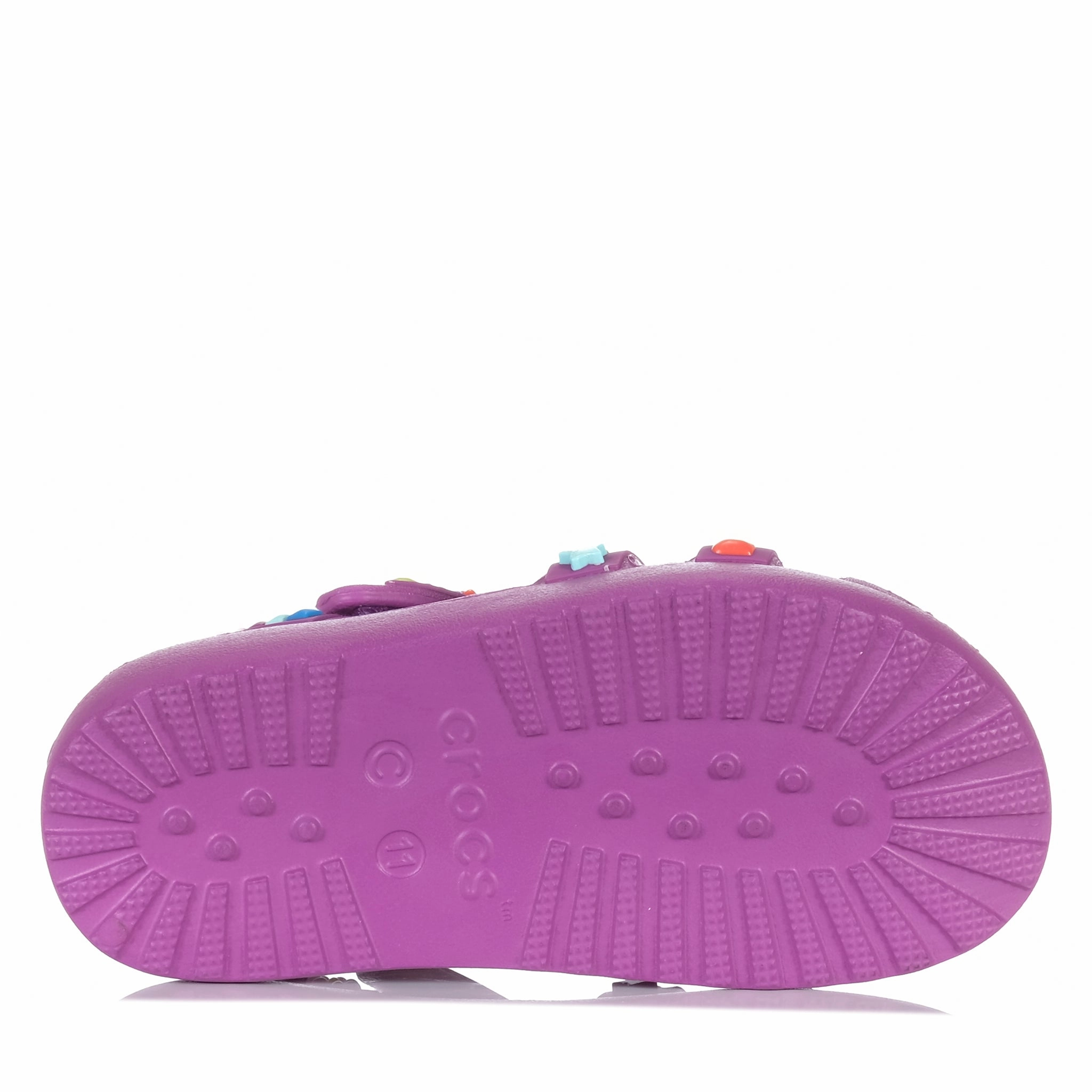 Hugging Shape Crocs Classic Beaded Fisherman Kids Grapeberry