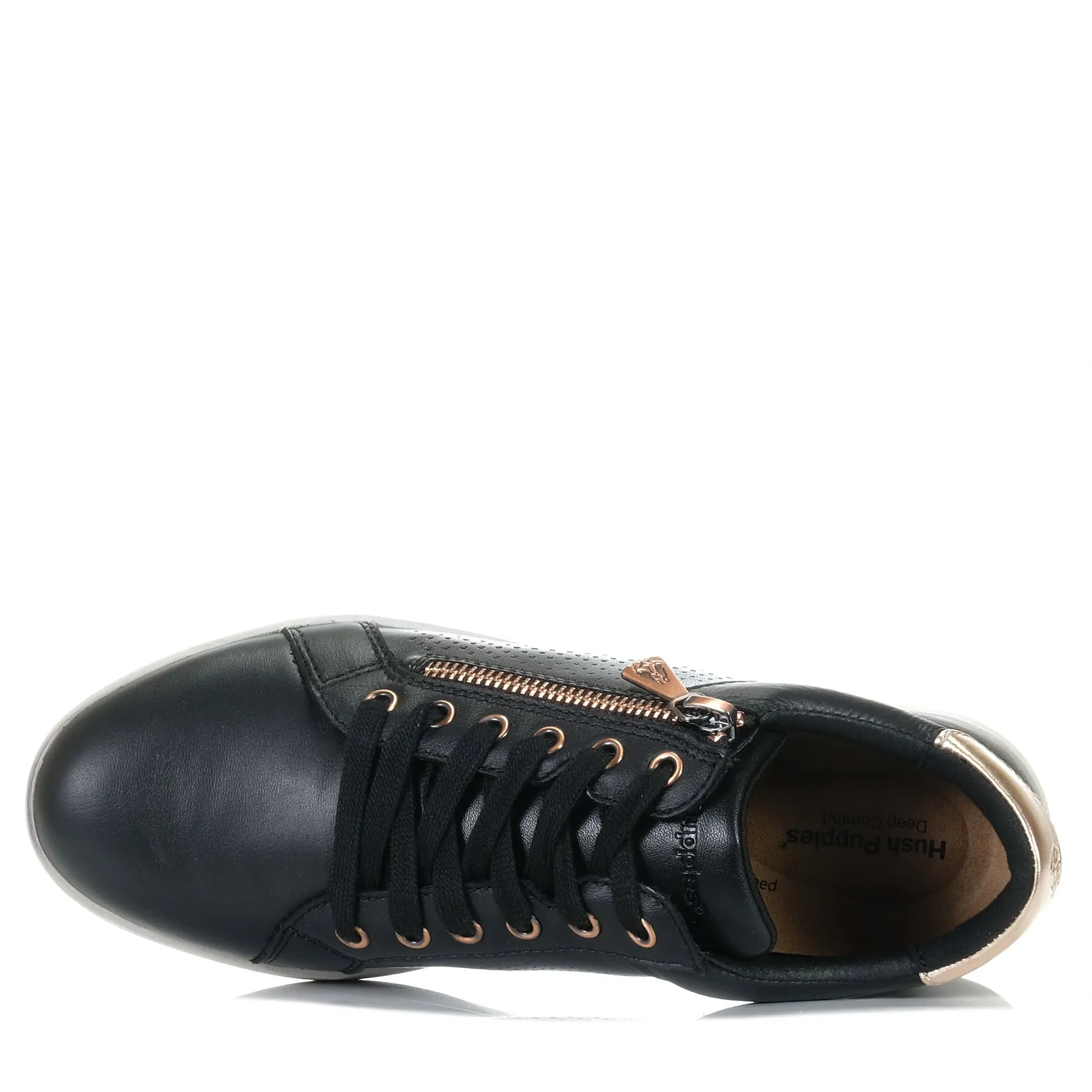 Hush Puppies Mimosa Perf Black/Copper Effortless Silhouette