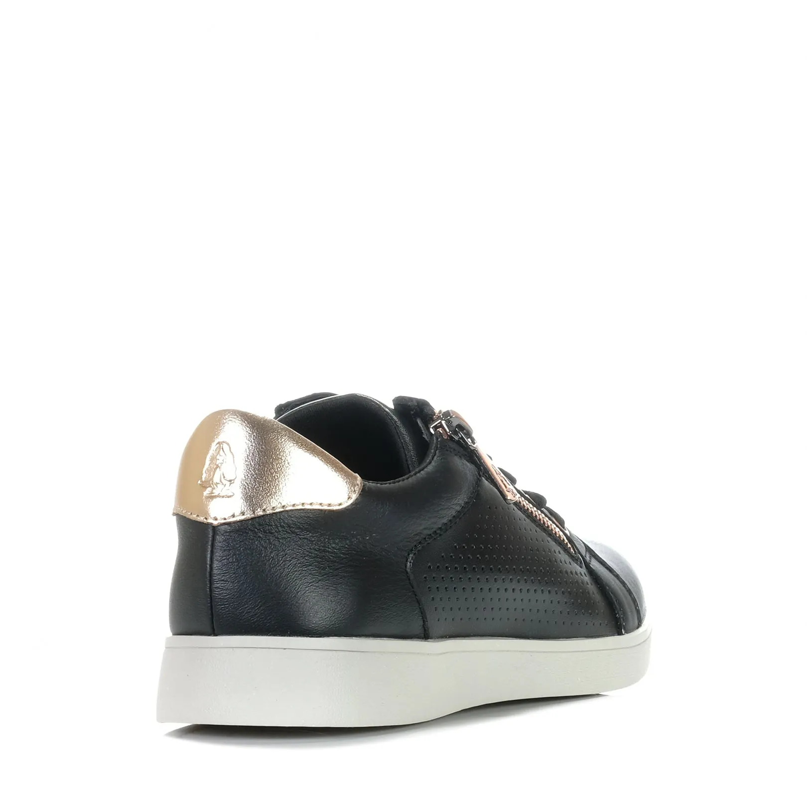 Hush Puppies Mimosa Perf Black/Copper Effortless Silhouette