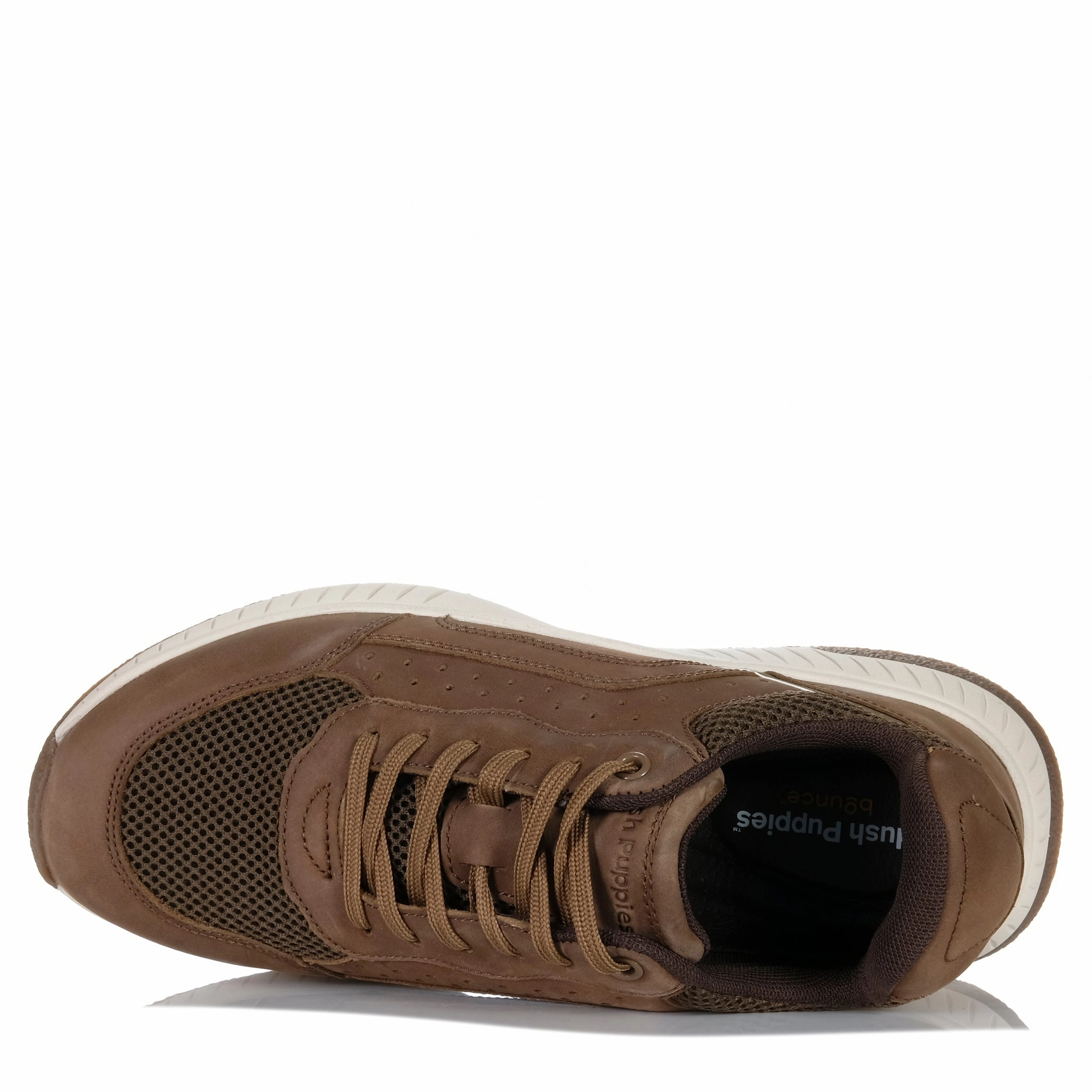 Hush Puppies Keegan Taupe Suede Signature Style