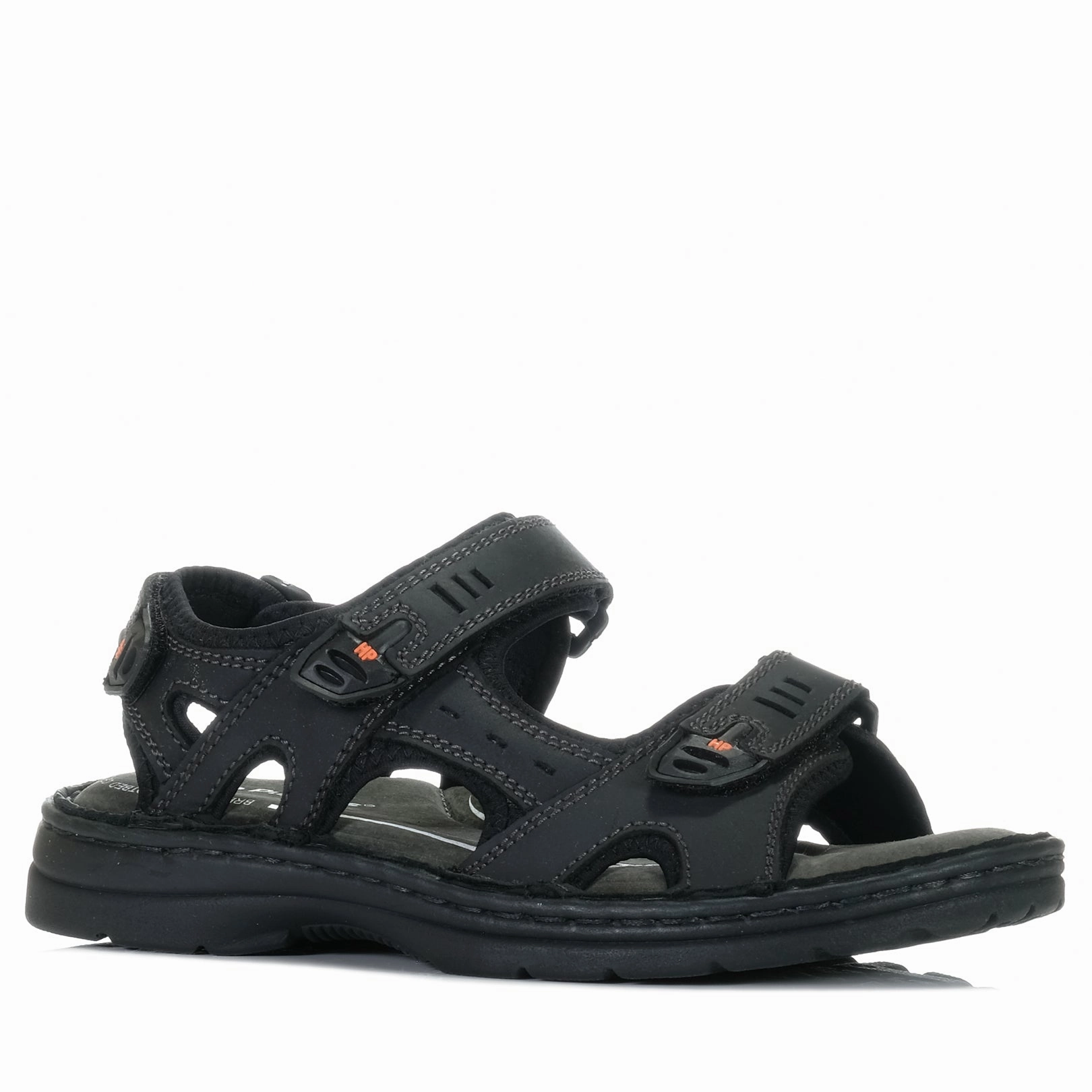 Hush Puppies Simmer Black Sleek Feel Flat Sole