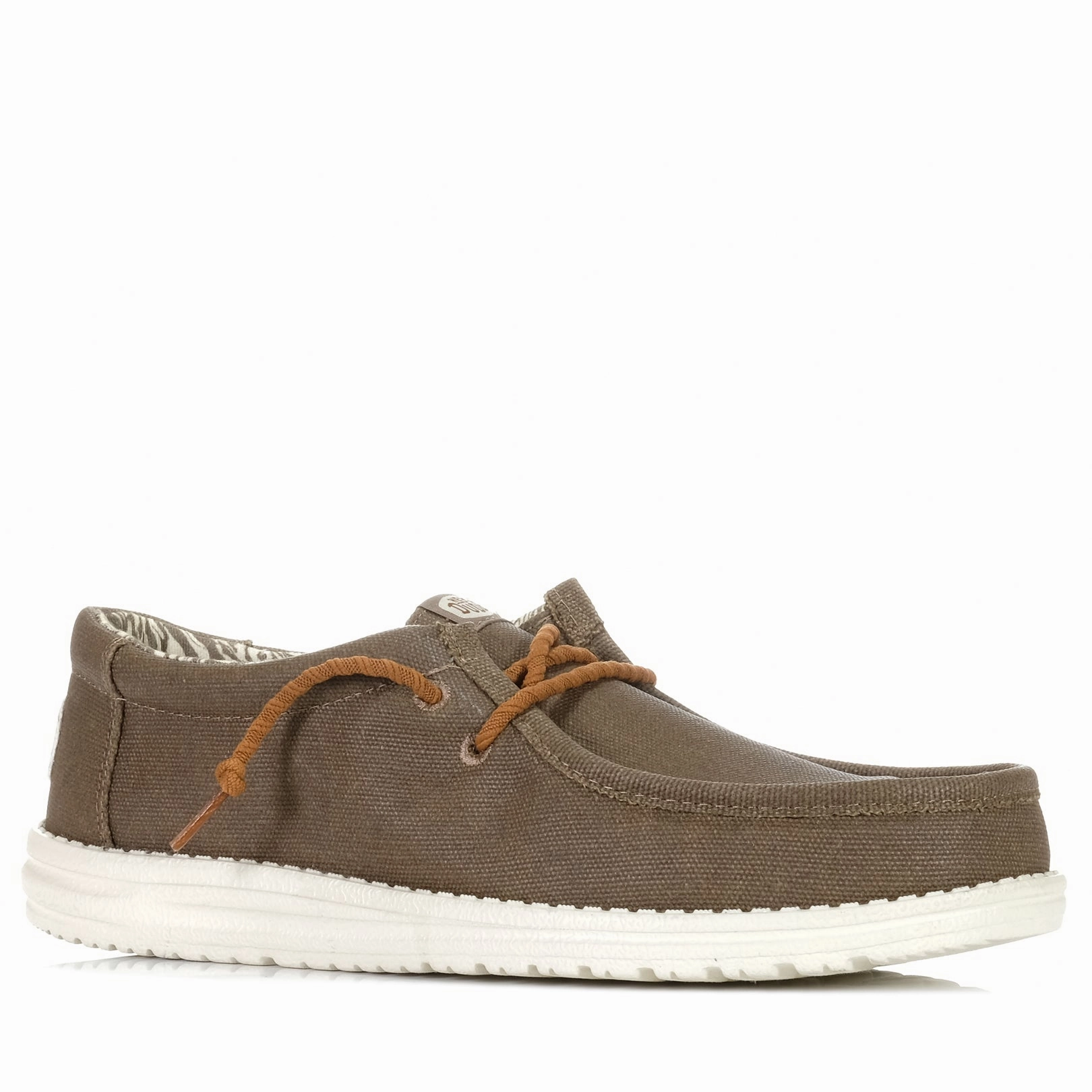 Soft Design Performance Flex Hey Dude Mens Wally Waxed Canvas Walnut