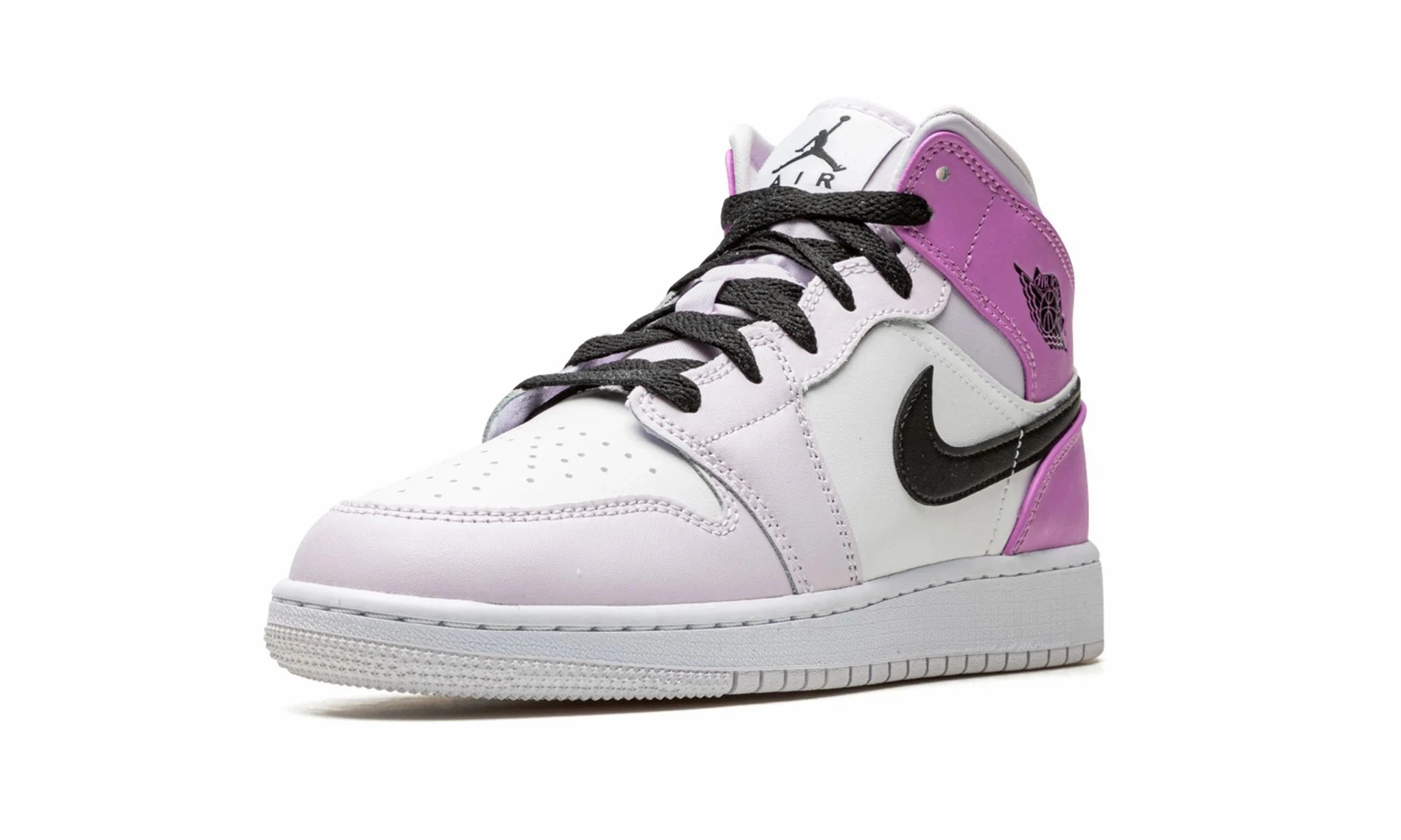 Iconic look Air Jordan 1 Mid GS 'Barely Grape'