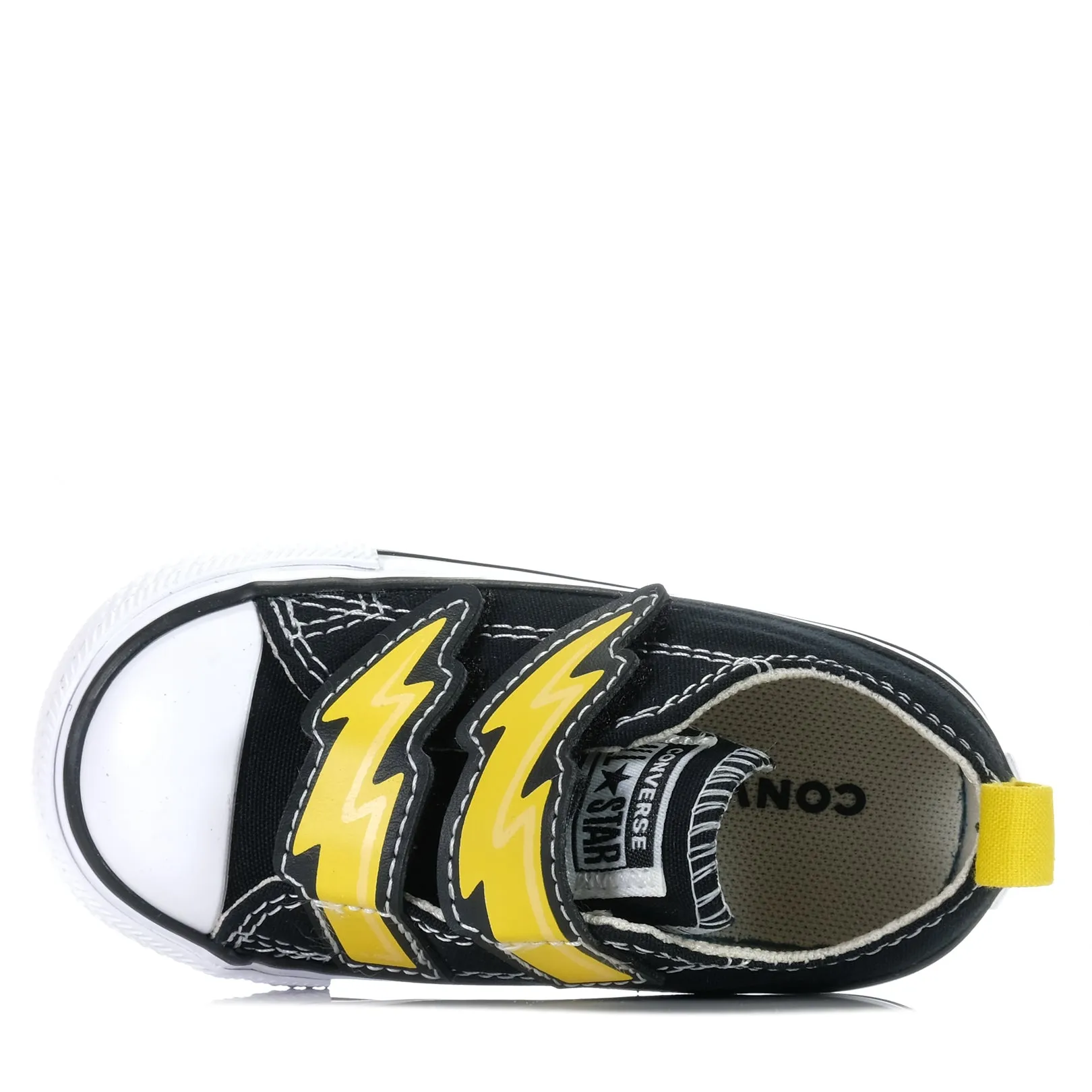 Impact-absorbing fit Converse Chuck Taylor Infant Electric Bolt Low Black