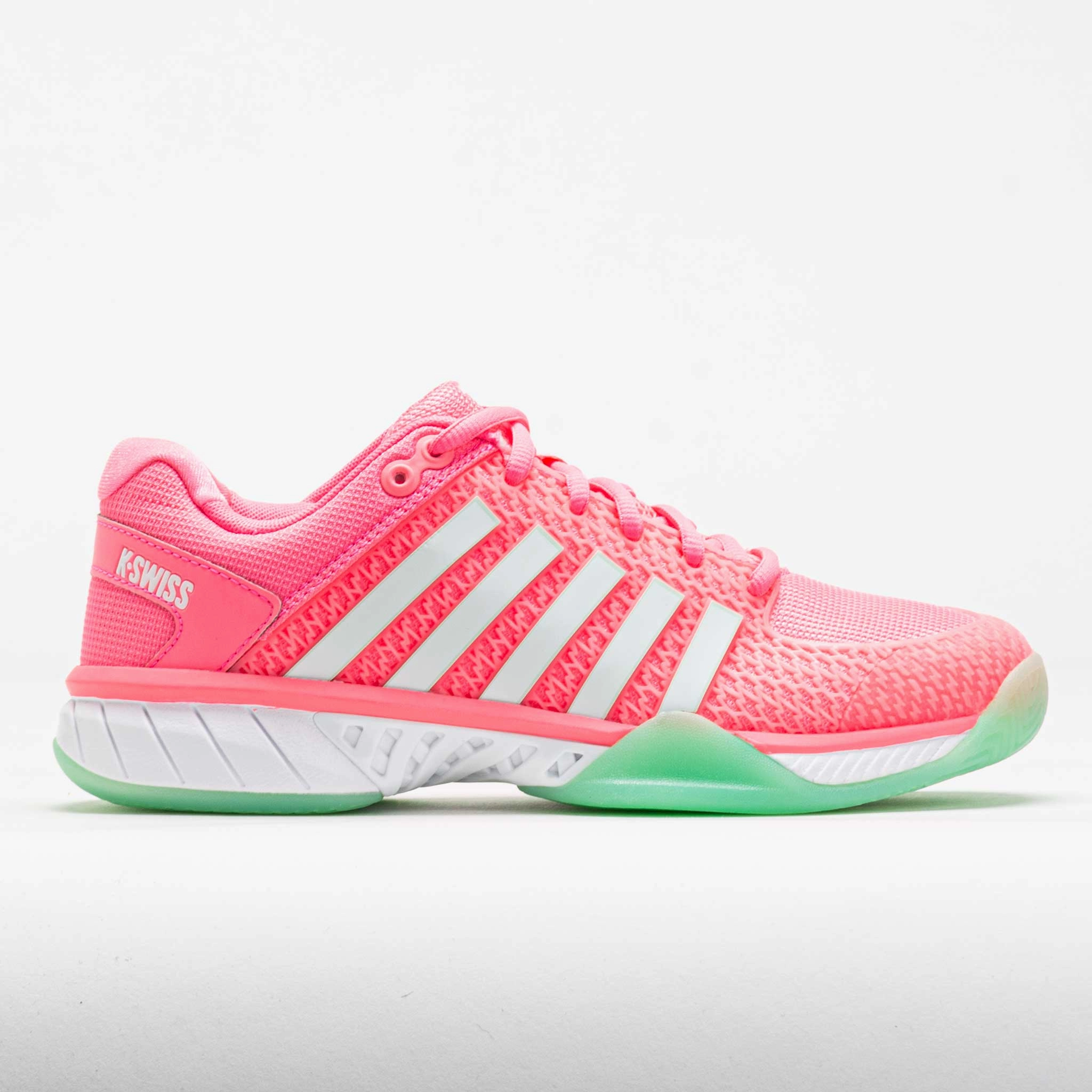 K-Swiss Express Light Pickleball Women's Pastel Pink/Neon Mint/White Quick Motion
