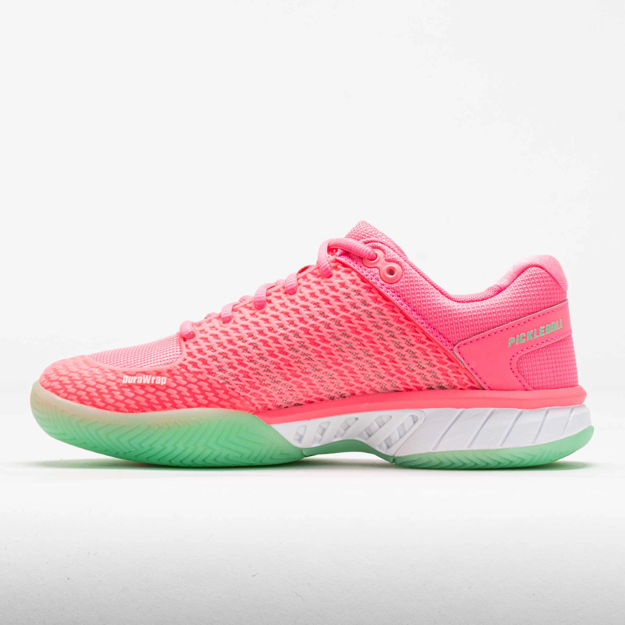 K-Swiss Express Light Pickleball Women's Pastel Pink/Neon Mint/White Zero Pressure